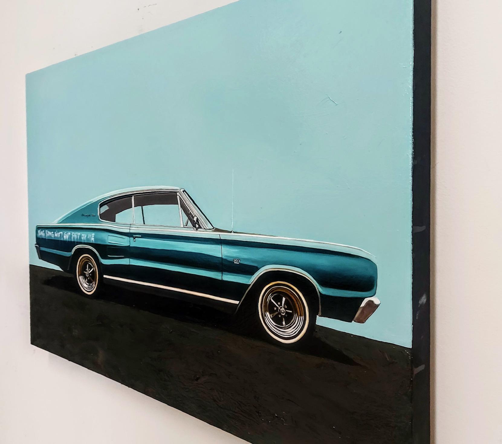 Graffiti Oldtimer handgemalt Street Art Öl auf Leinwand Pop Art Contemporary – Painting von Matt Belval