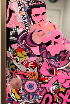 OCD Sticker Bomb Mirror Pop Art Culture Collage Street Art work Banksy