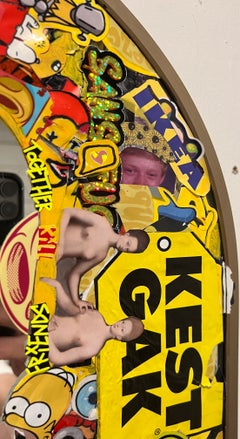 OCD Sticker Bomb Mirror Pop Art Culture Collage Street Art work Banksy