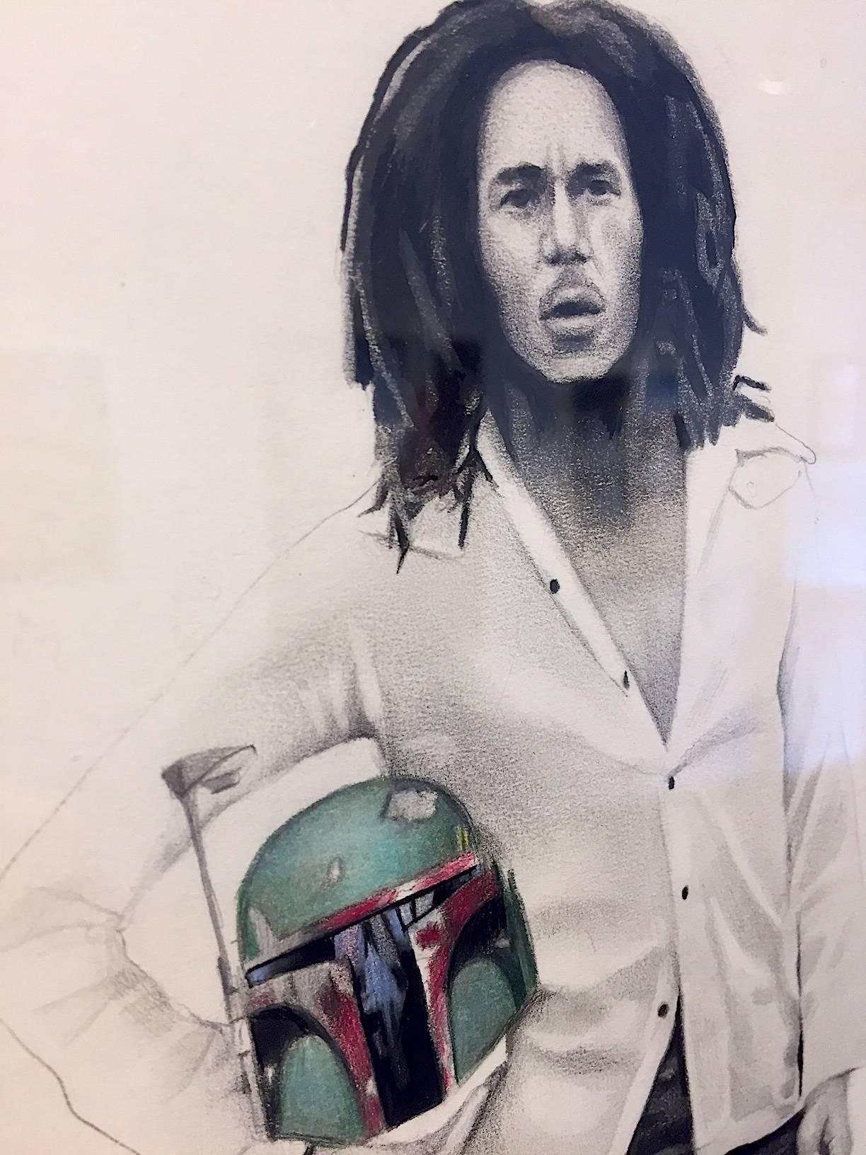 Bobba Marley (framed in black) - Pop Art Art by Zoe Moss