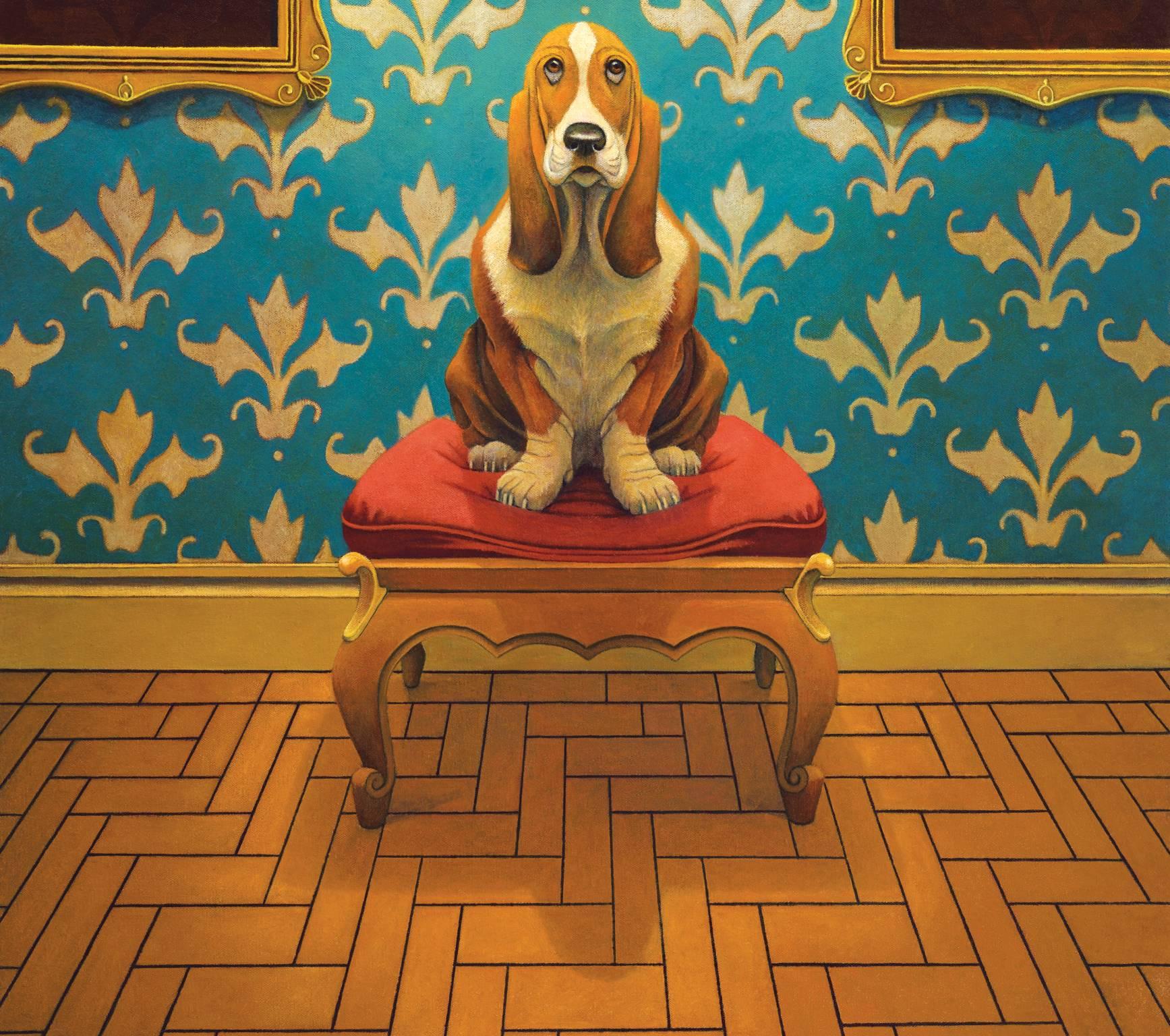 Gavin Watson Animal Painting - Where Beagles Dare