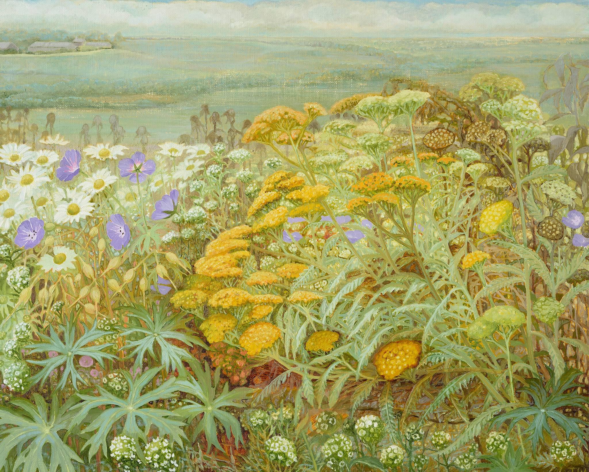 Jane Wormell Landscape Painting - Summer Garden I