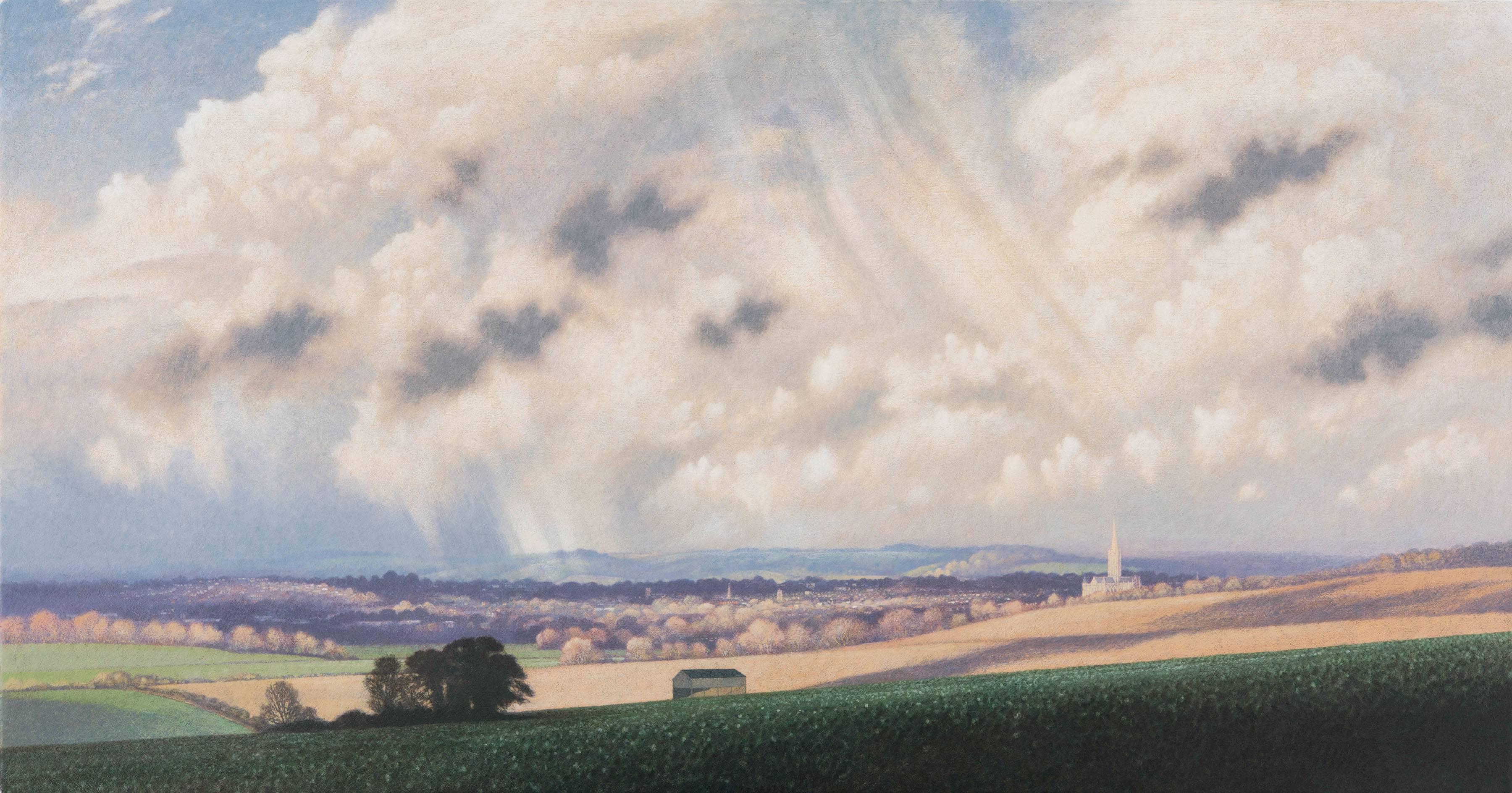 James Lynch Landscape Painting - Salisbury Cathedral