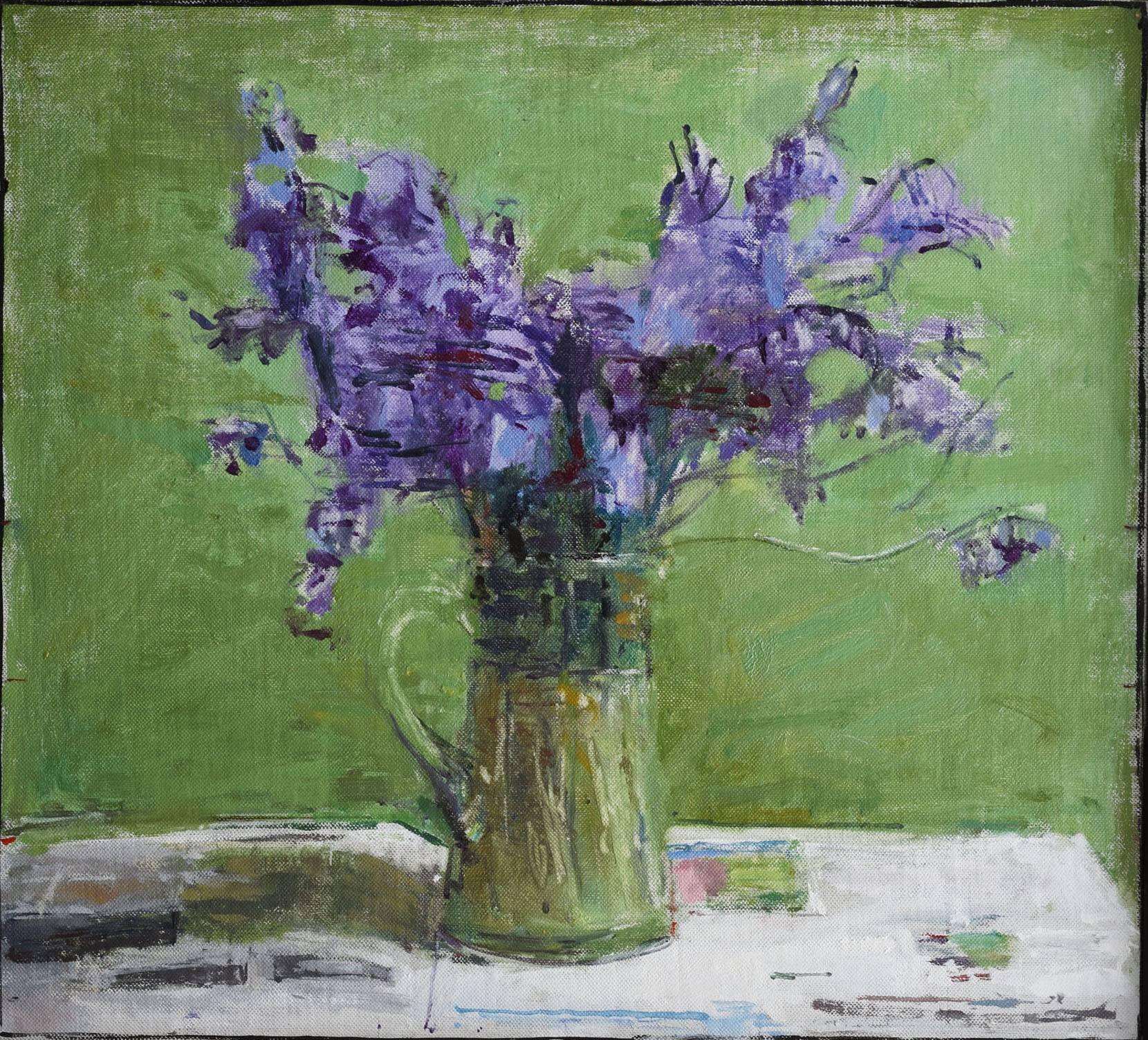 Ben Henriques Still-Life Painting - Blue flowers