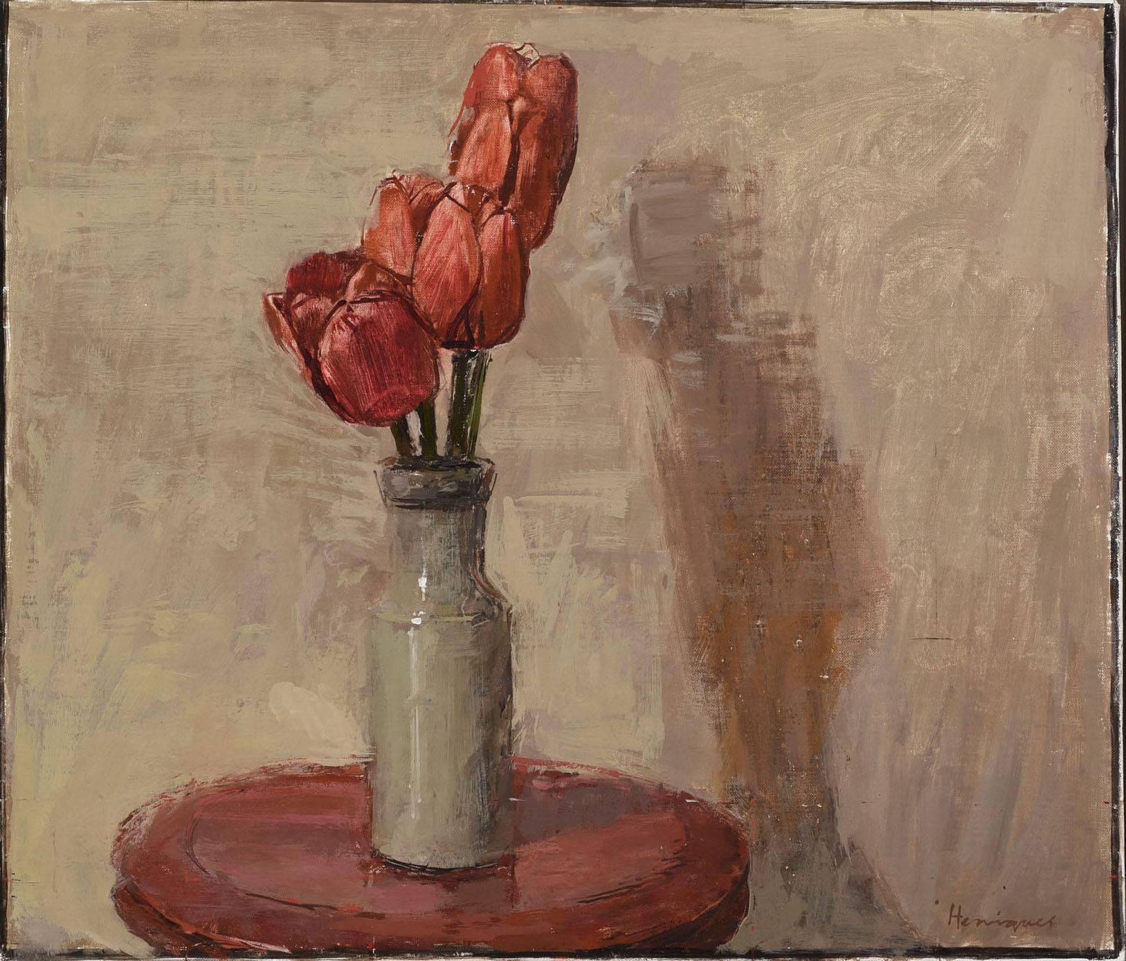 Ben Henriques Still-Life Painting - Tulips - 21st century - Contemporary - Still-life - Oil