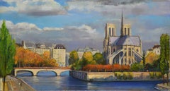 Lawrence Kelsey - The Seine, Autumn Afternoon For Sale at 1stDibs