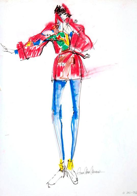 Anna Marie Magagna Figurative Art - Red Coat