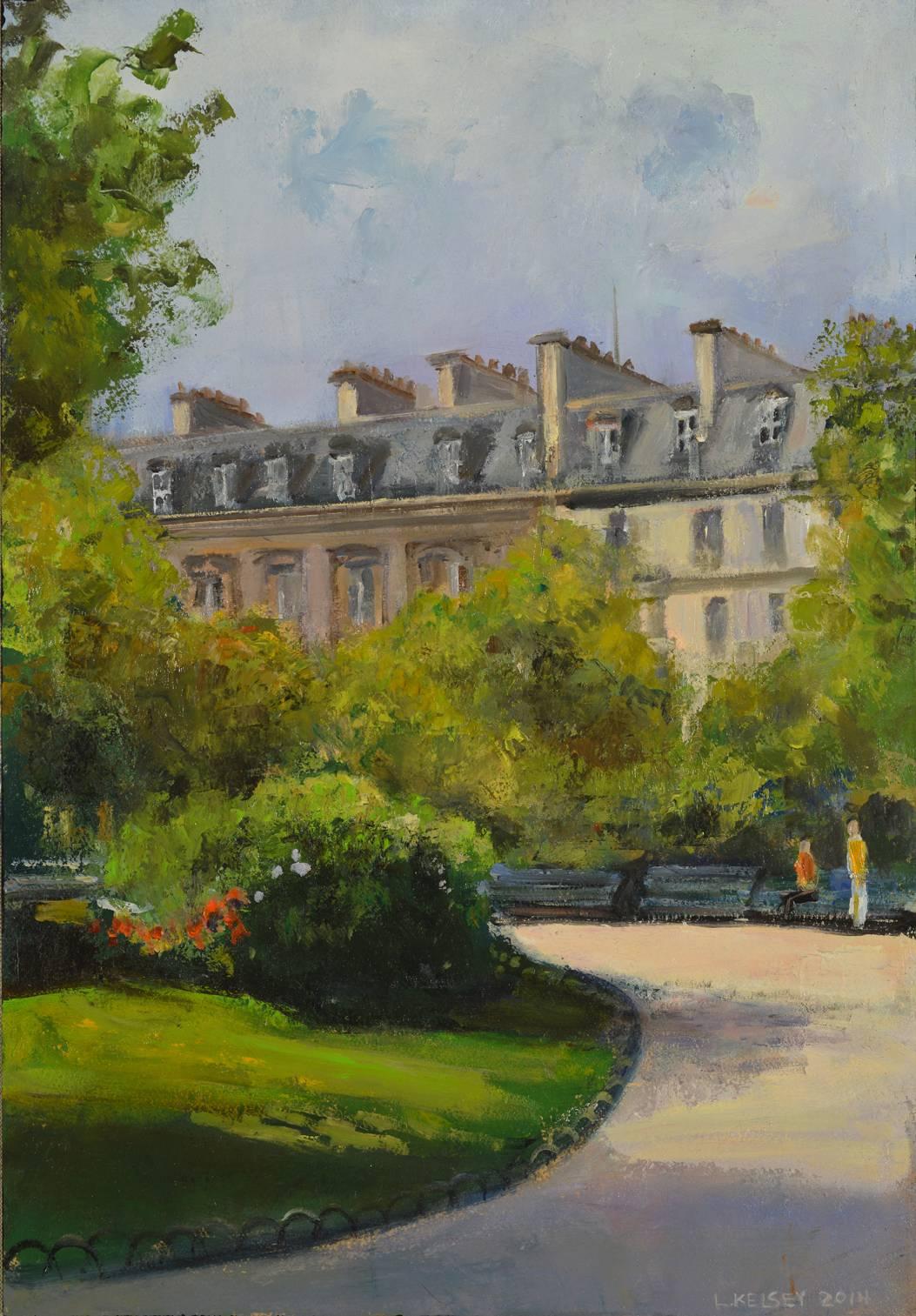 Lawrence Kelsey Landscape Painting - Paris Jardin