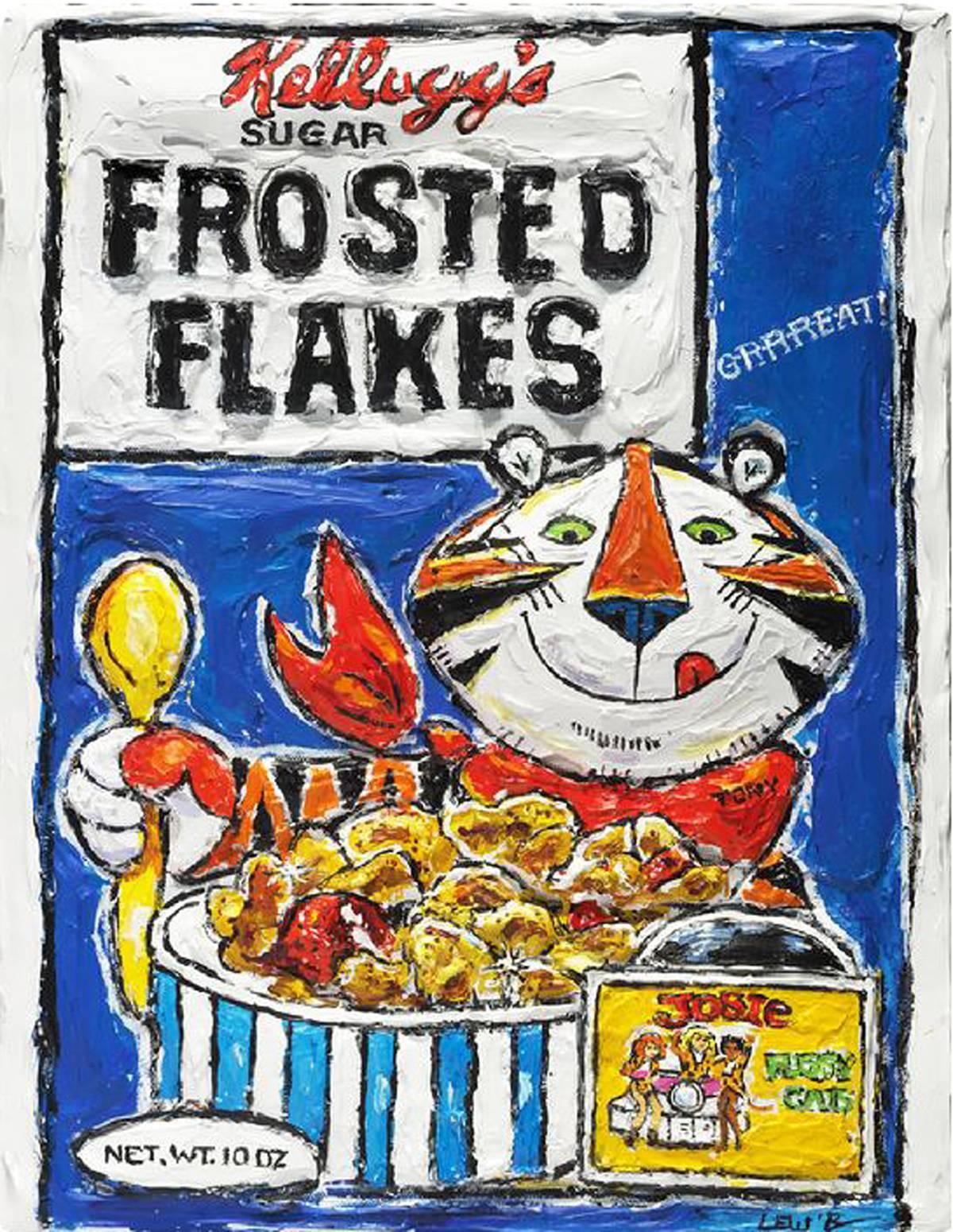 Leslie Lew Figurative Painting - Frosted Flakes- They're GRREAT!