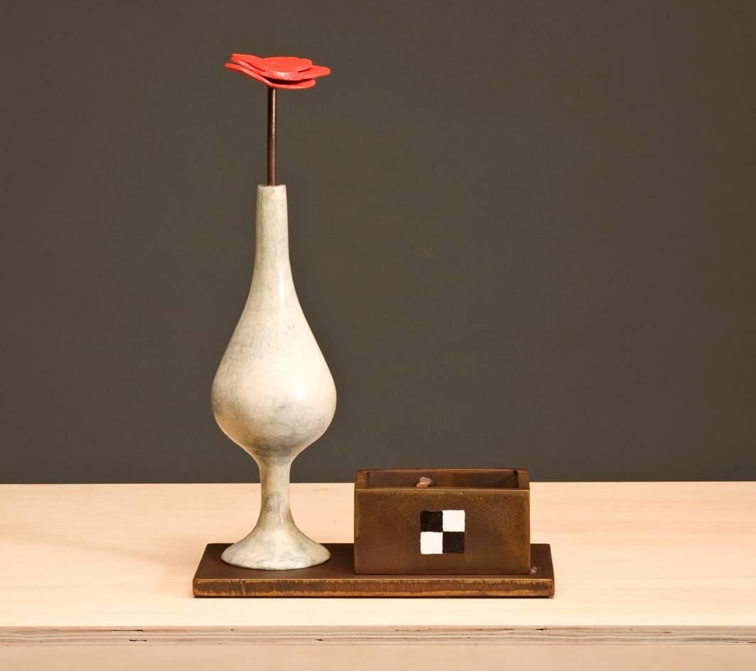 David Kimball Anderson Still-Life Sculpture - Poppy and Box