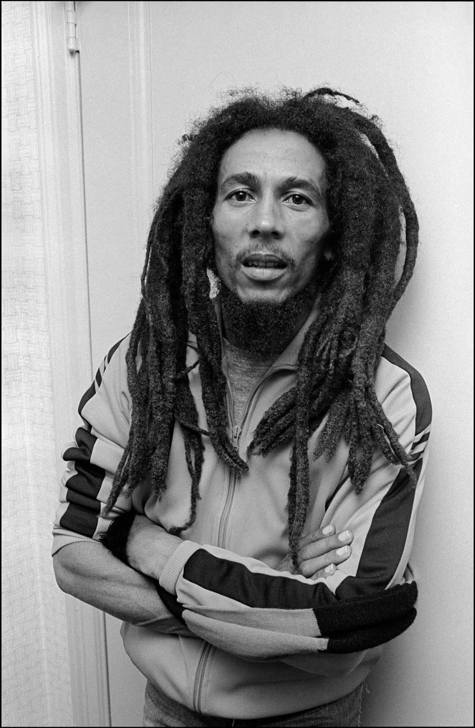 Allan Tannenbaum Black and White Photograph - Bob Marley Portrait, 1979