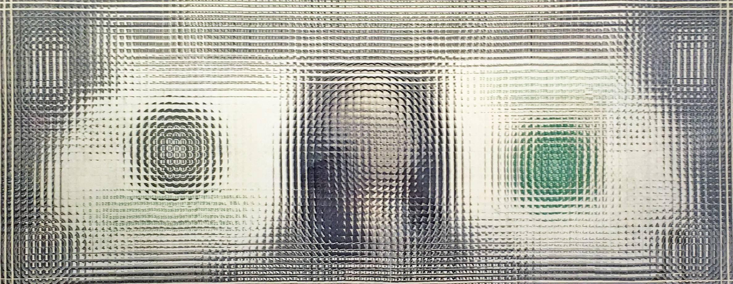 Color Photograph de Tom Friedman - Sin título (Billete de dólar)
