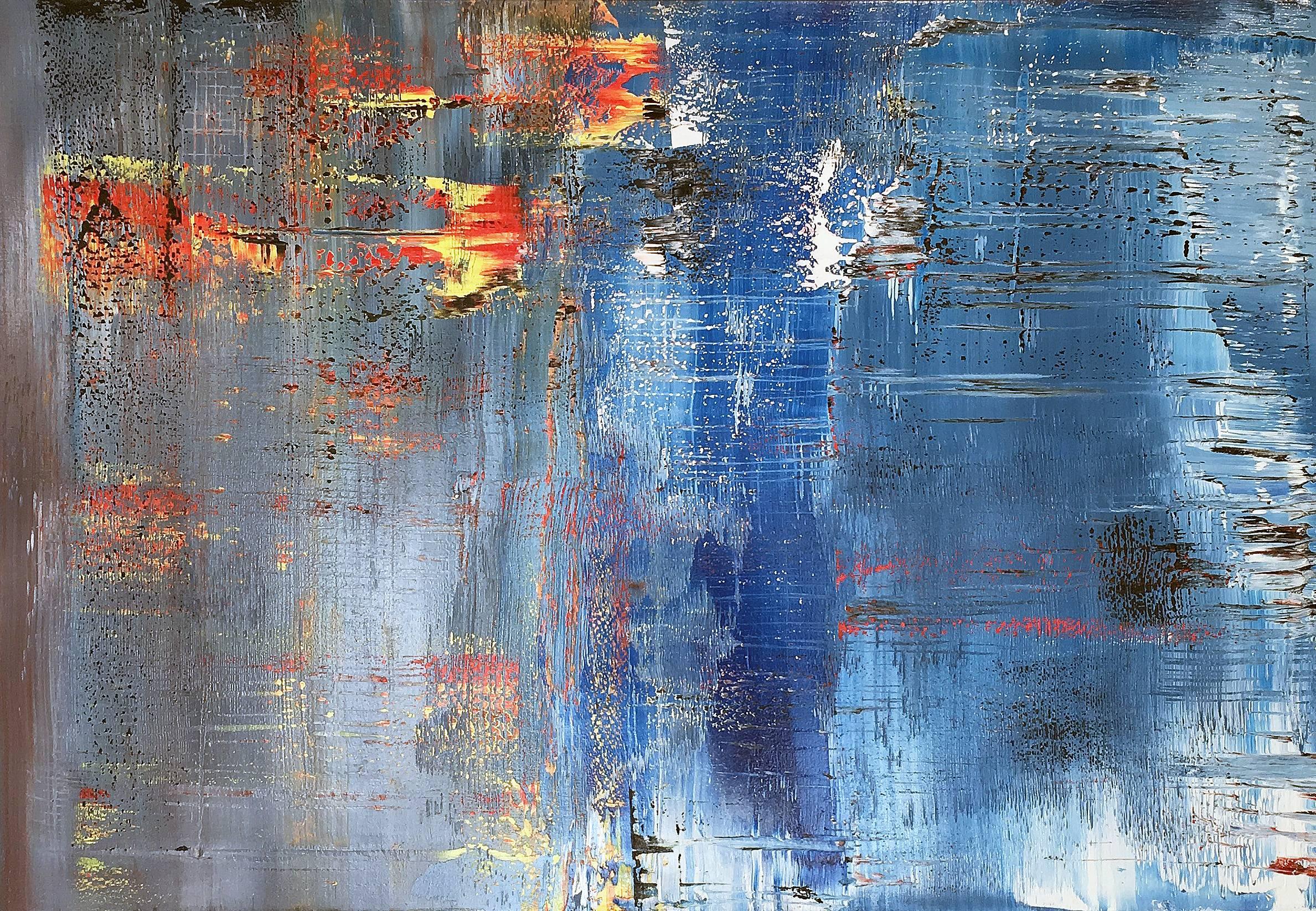 Abstract Painting by Antonio Carreno, 'Flare'