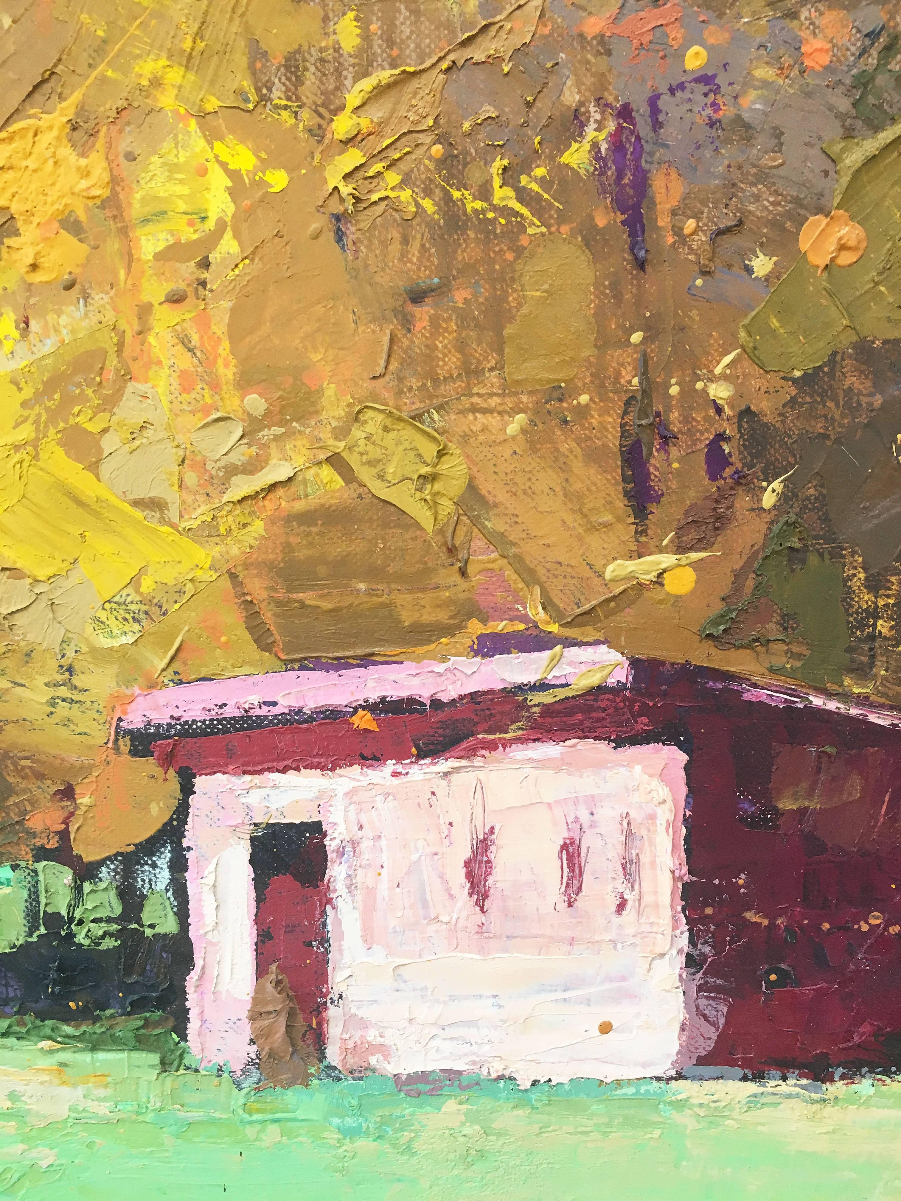 Impressionist Landscape painting of Autumn in the country by Contemporary American artist, Larry Horowitz in yellow, orange, pink, brown and green.

Larry Horowitz's work captures the beauty of the American landscape with an expert use of texture