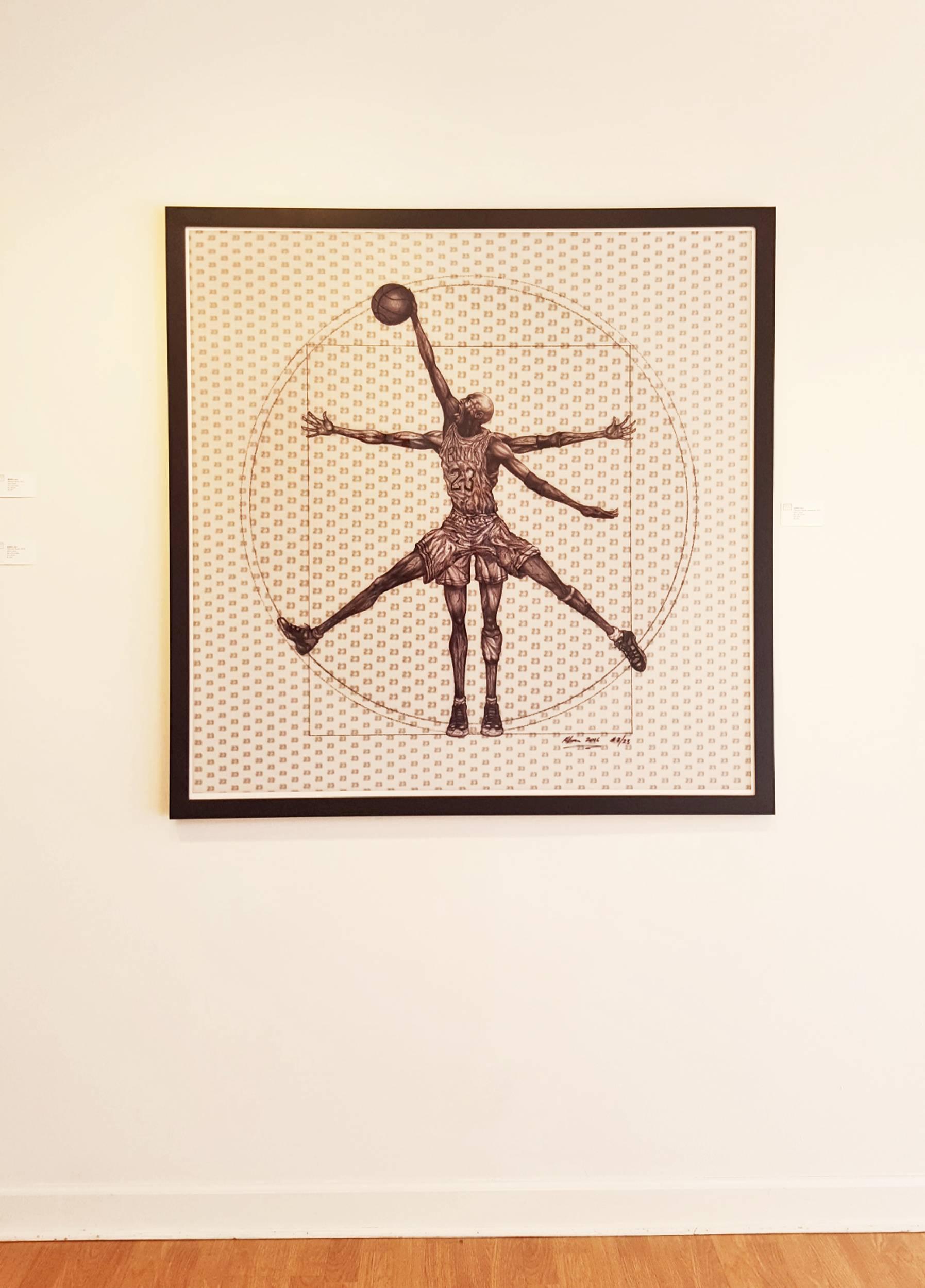 Vitruvian Athlete Basketball - Print by Keng Lau