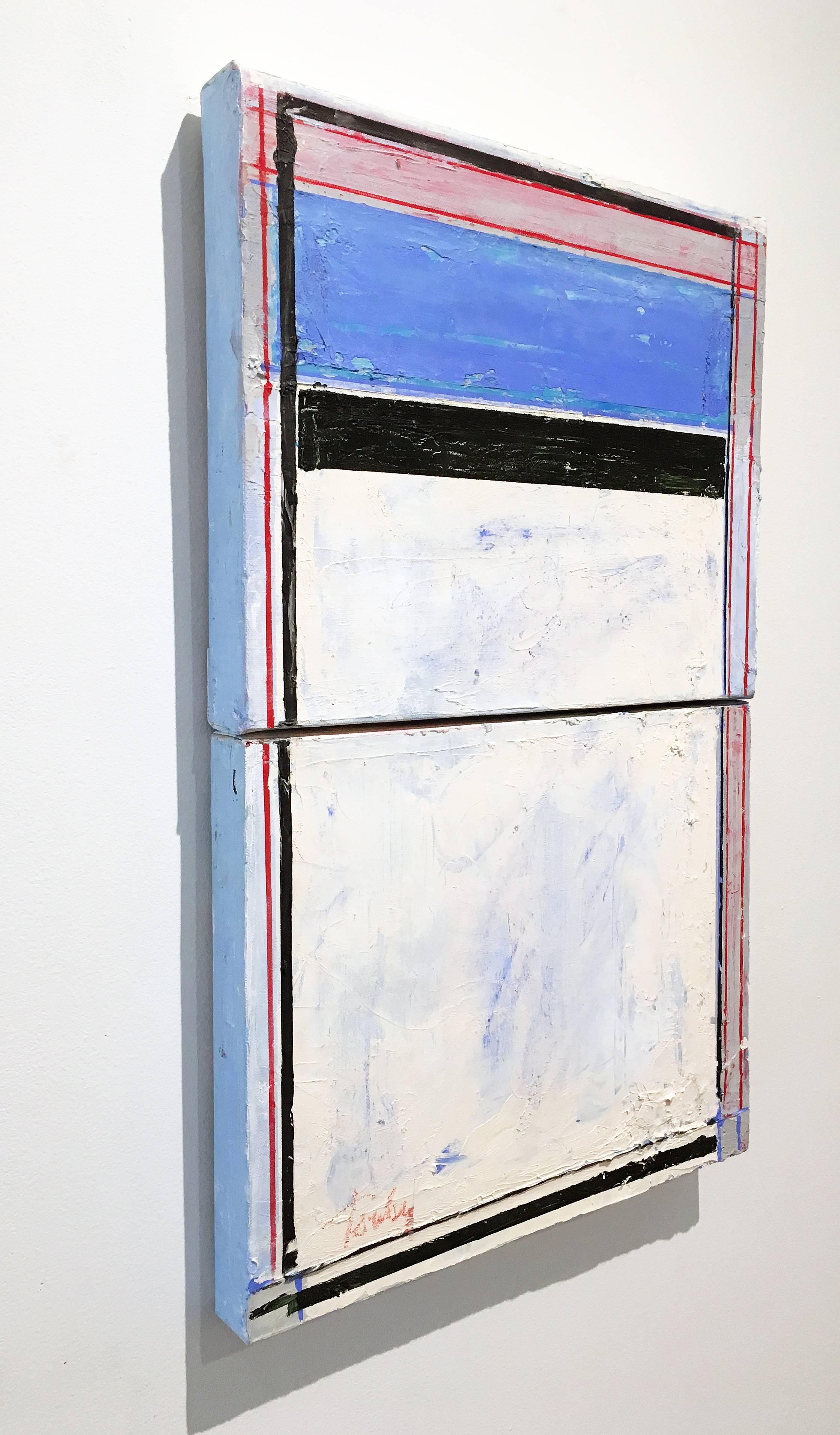 La porta di Sidney (dittico) - Abstract Painting Beige di Linda Touby