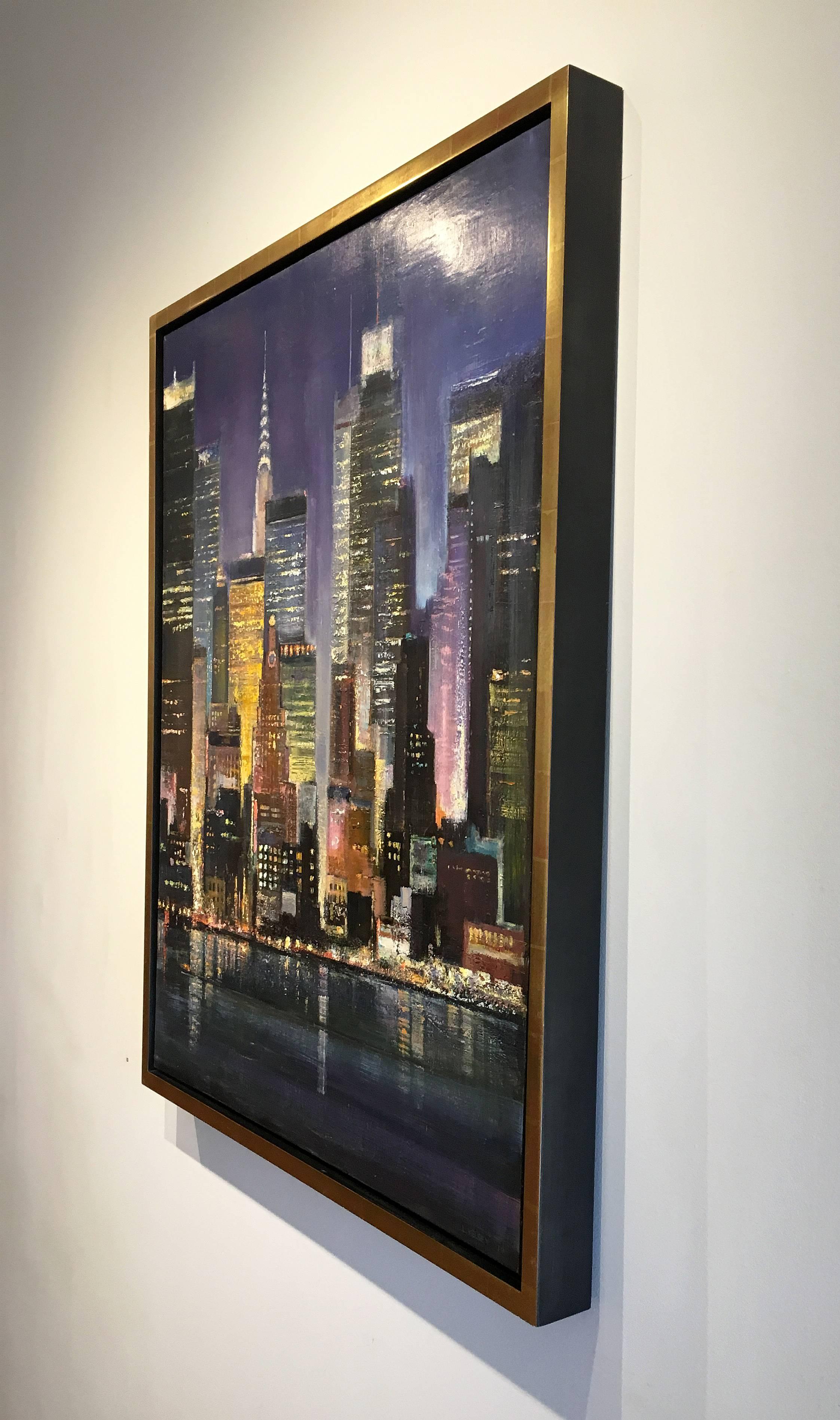Luces de Nueva York - Painting Impresionista de Lawrence Kelsey