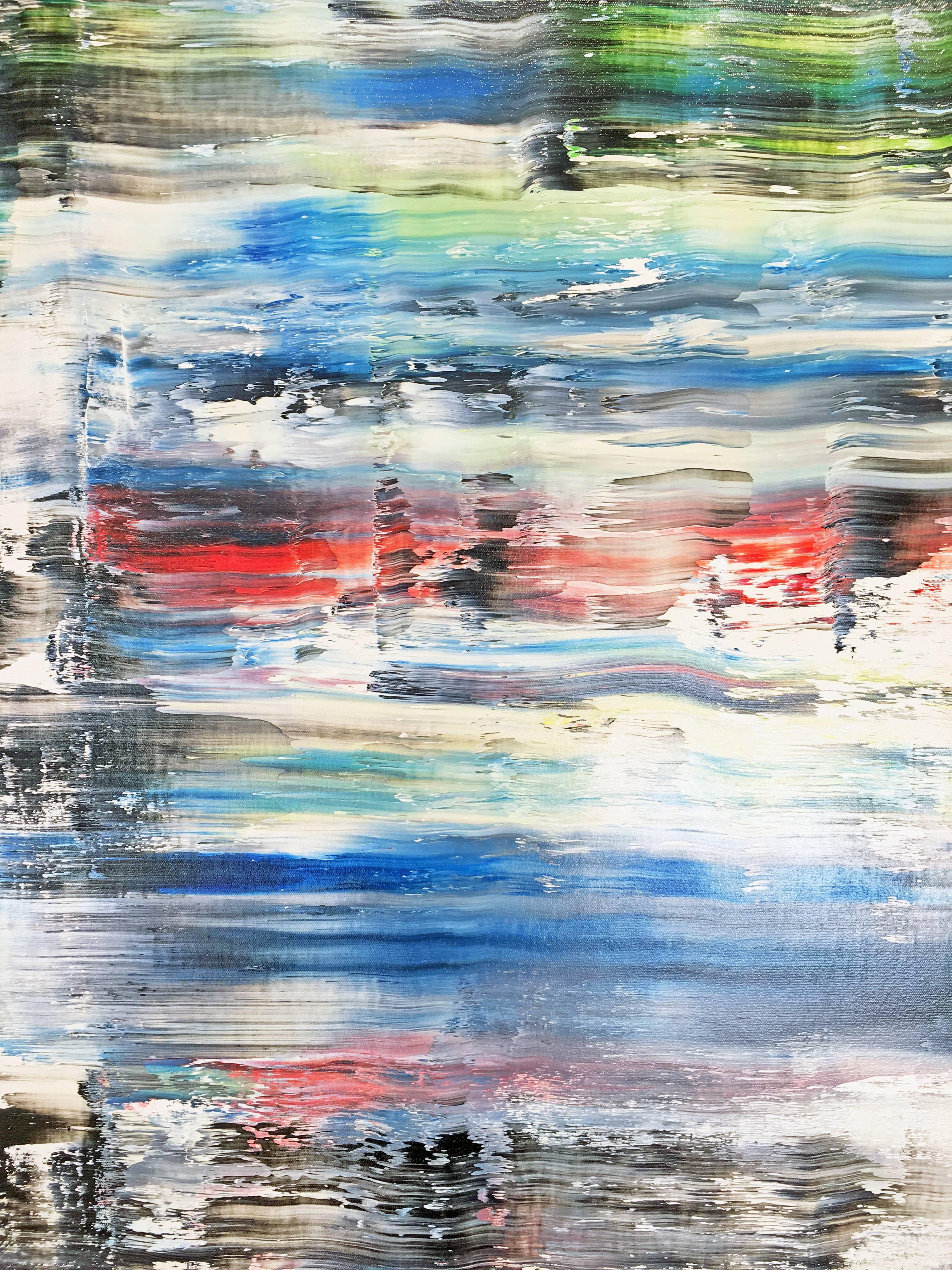 Clear Waters - Abstract Expressionist Painting by Antonio Carreno