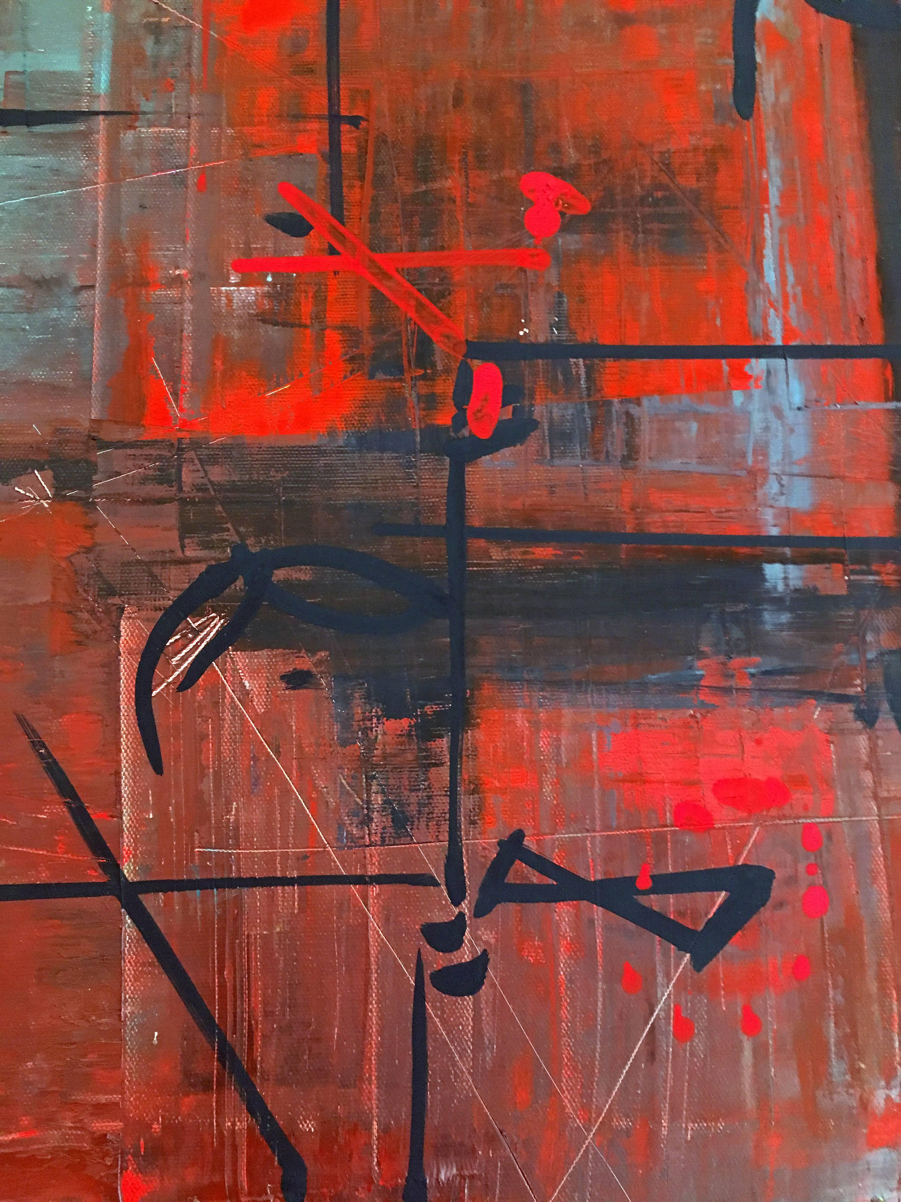 Desire #2 - Brown Abstract Painting by Antonio Carreno