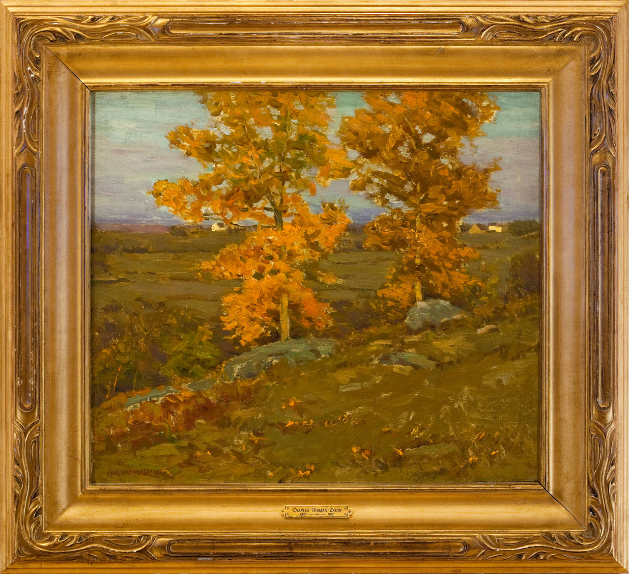 Charles Warren Eaton Landscape Painting - Autumn Hillside, New Jersey