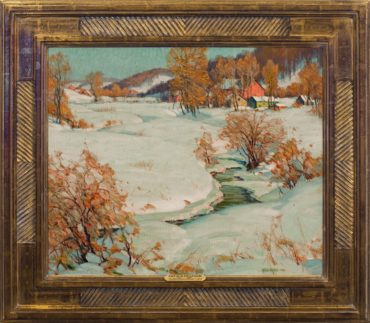 Arthur Meltzer Landscape Painting - "The Mill Stream"
