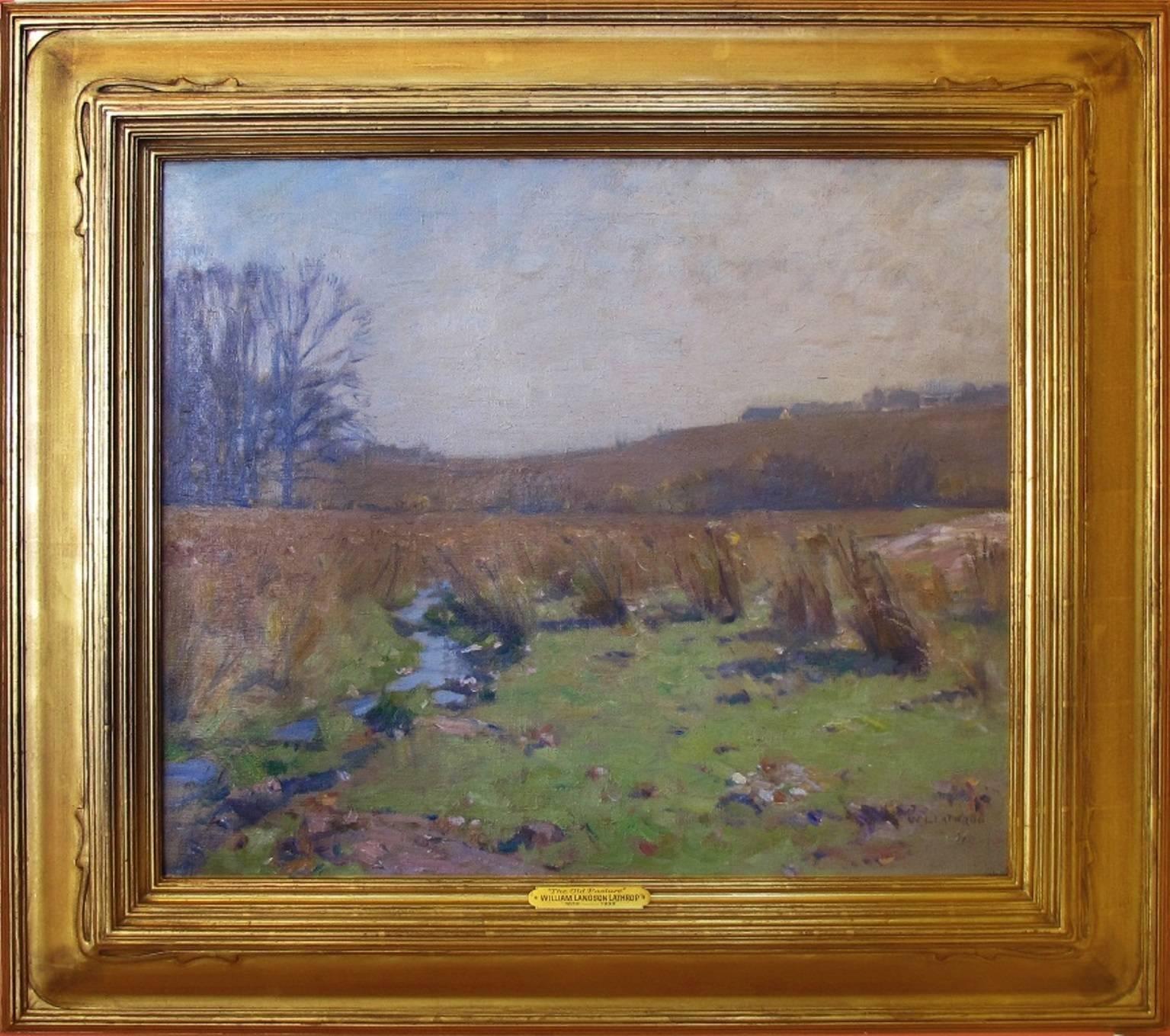 Landscape Painting William Langson Lathrop - « La vieille pâte »