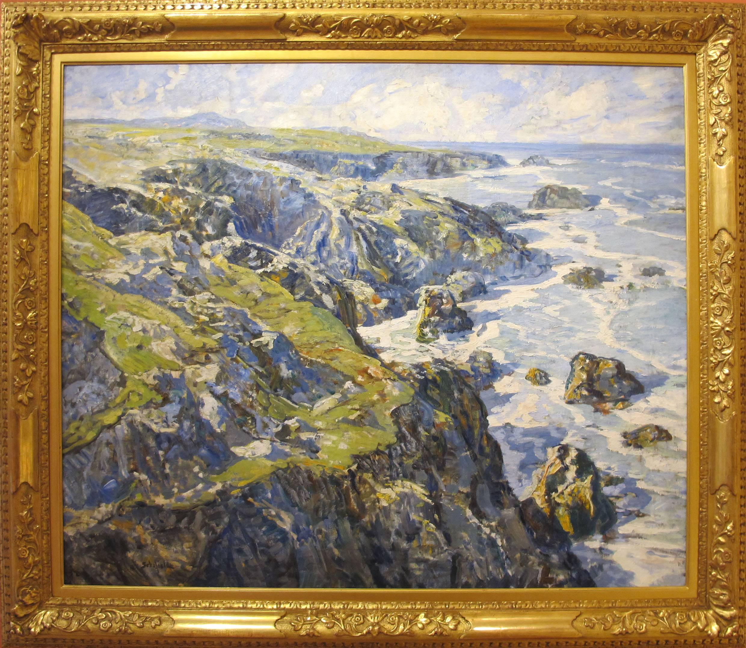 Walter Elmer Schofield Landscape Painting - "Coast of Cornwall"