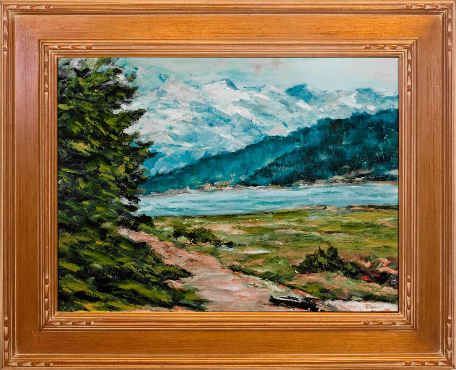 Evelyn Faherty Landscape Painting – "Bergsee"