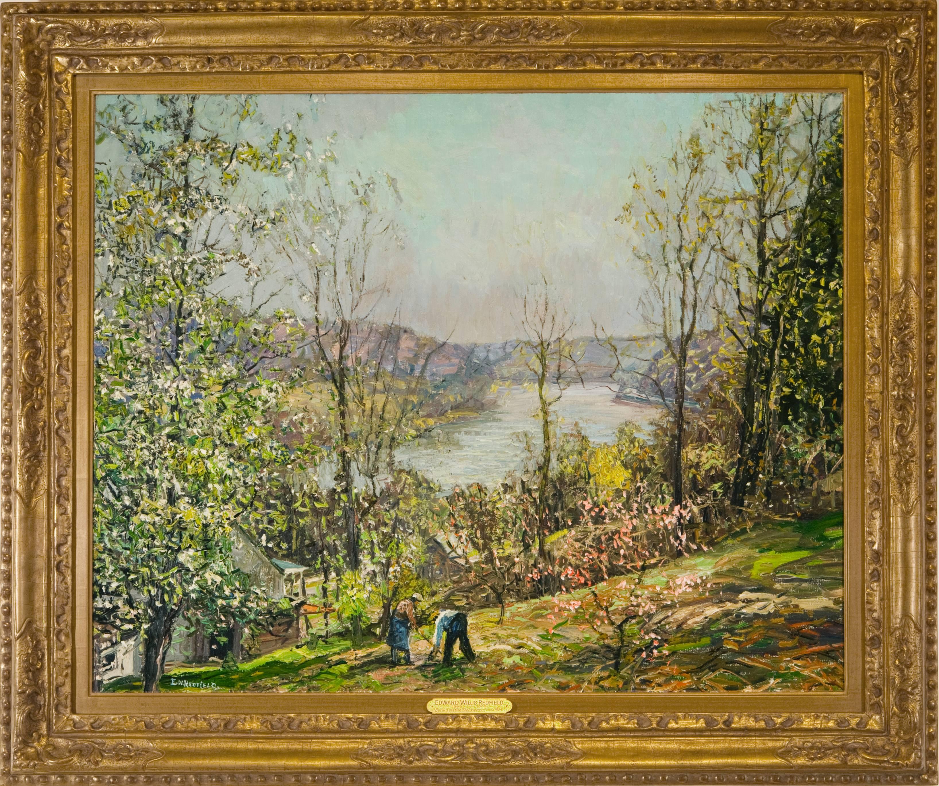 Edward Willis Redfield Landscape Painting - "Spring on the Delaware"