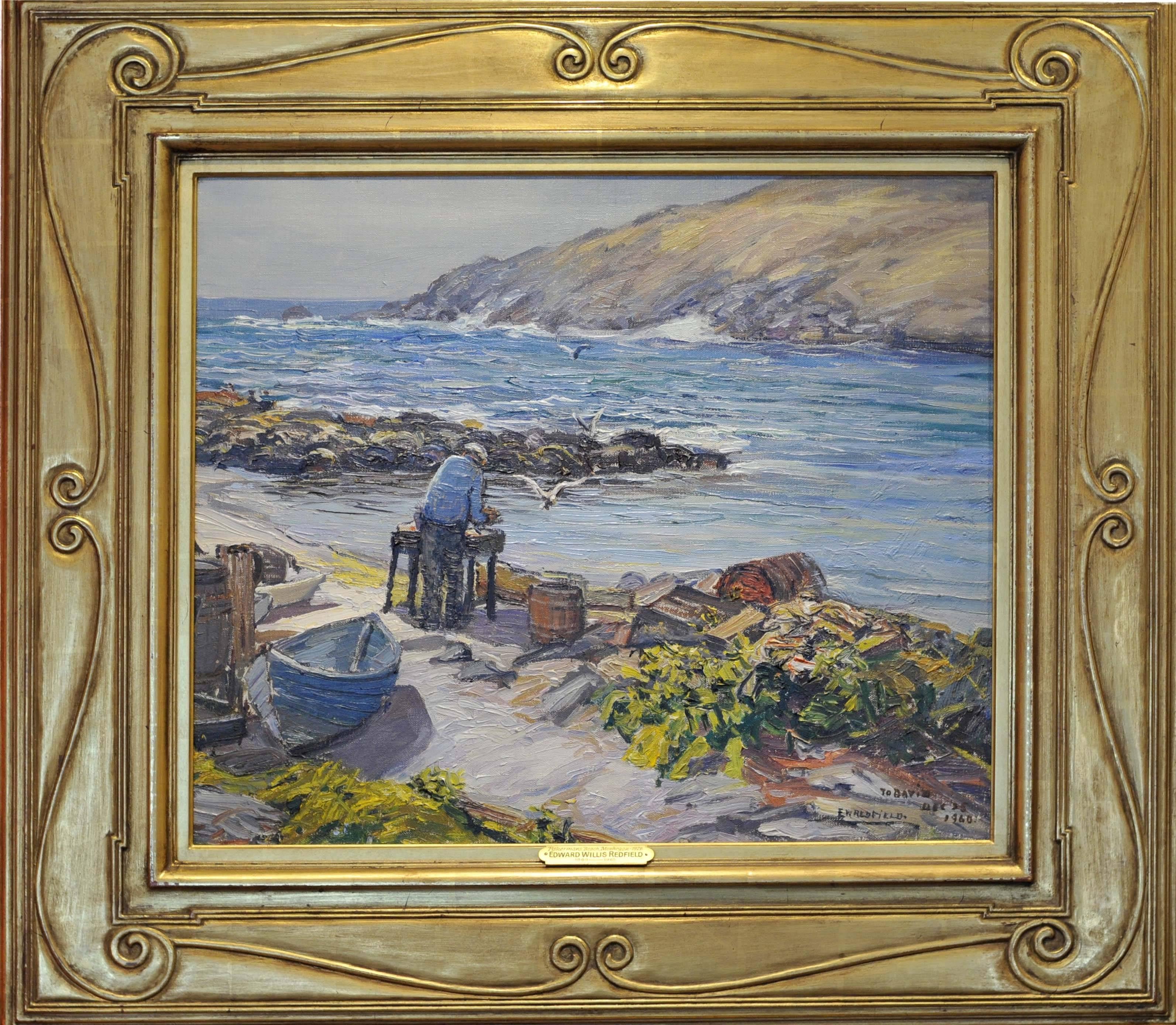 Edward Willis Redfield Landscape Painting - "Fisherman Beach, Monhegan"