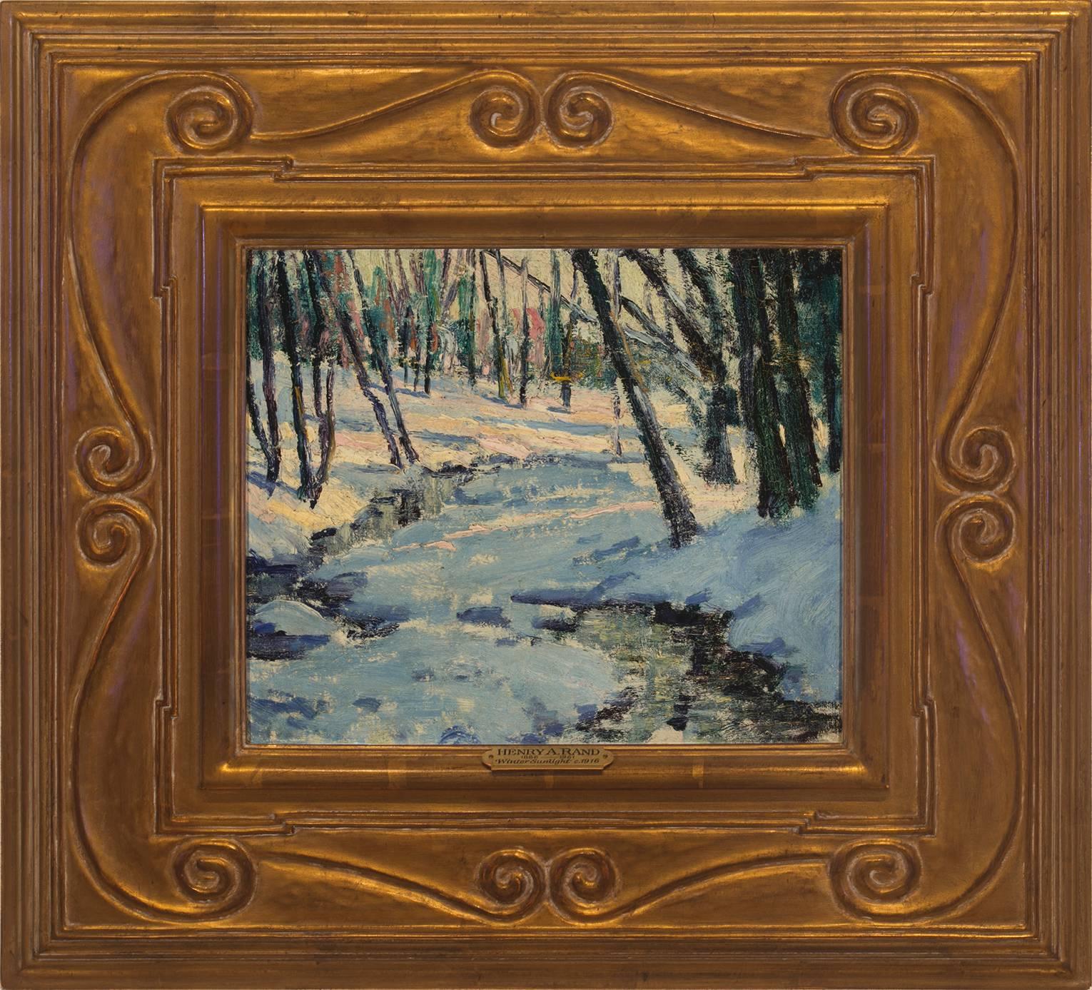 Henry A. Rand Landscape Painting - "Winter Sunlight"
