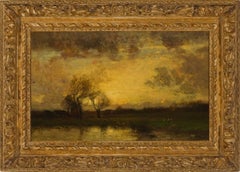 "Landscape with Trees and Pond"