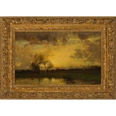 "Landscape with Trees and Pond" 6