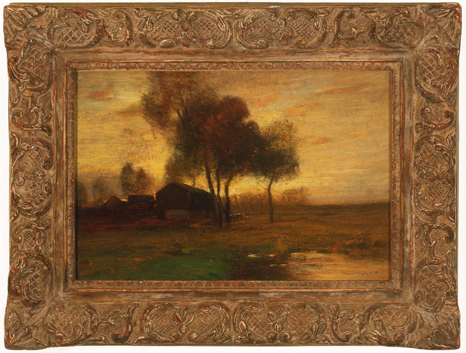 John Francis Murphy Landscape Painting - "Landscape with Farm"