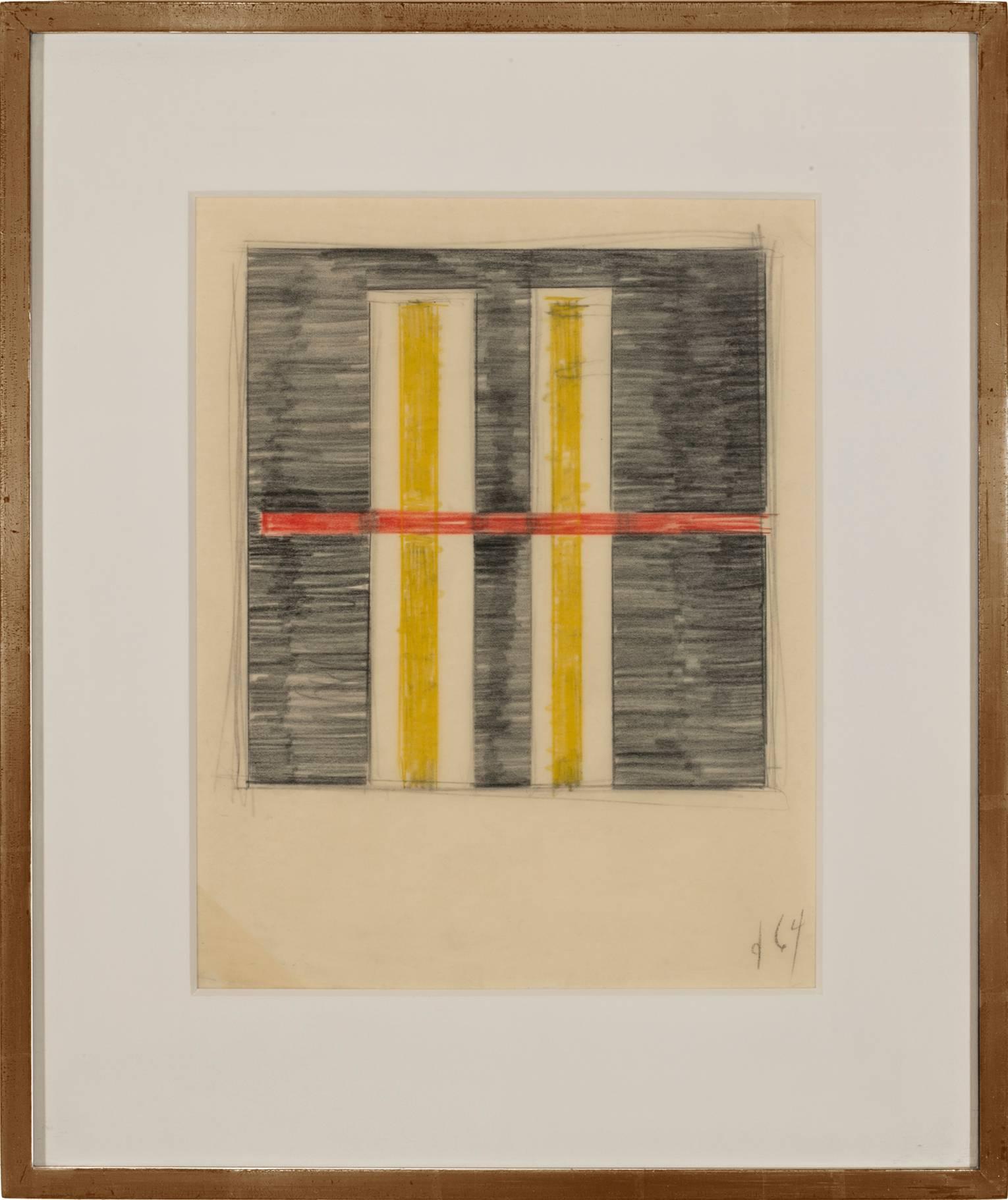 Burgoyne Diller Abstract Drawing - Untitled (First Theme)