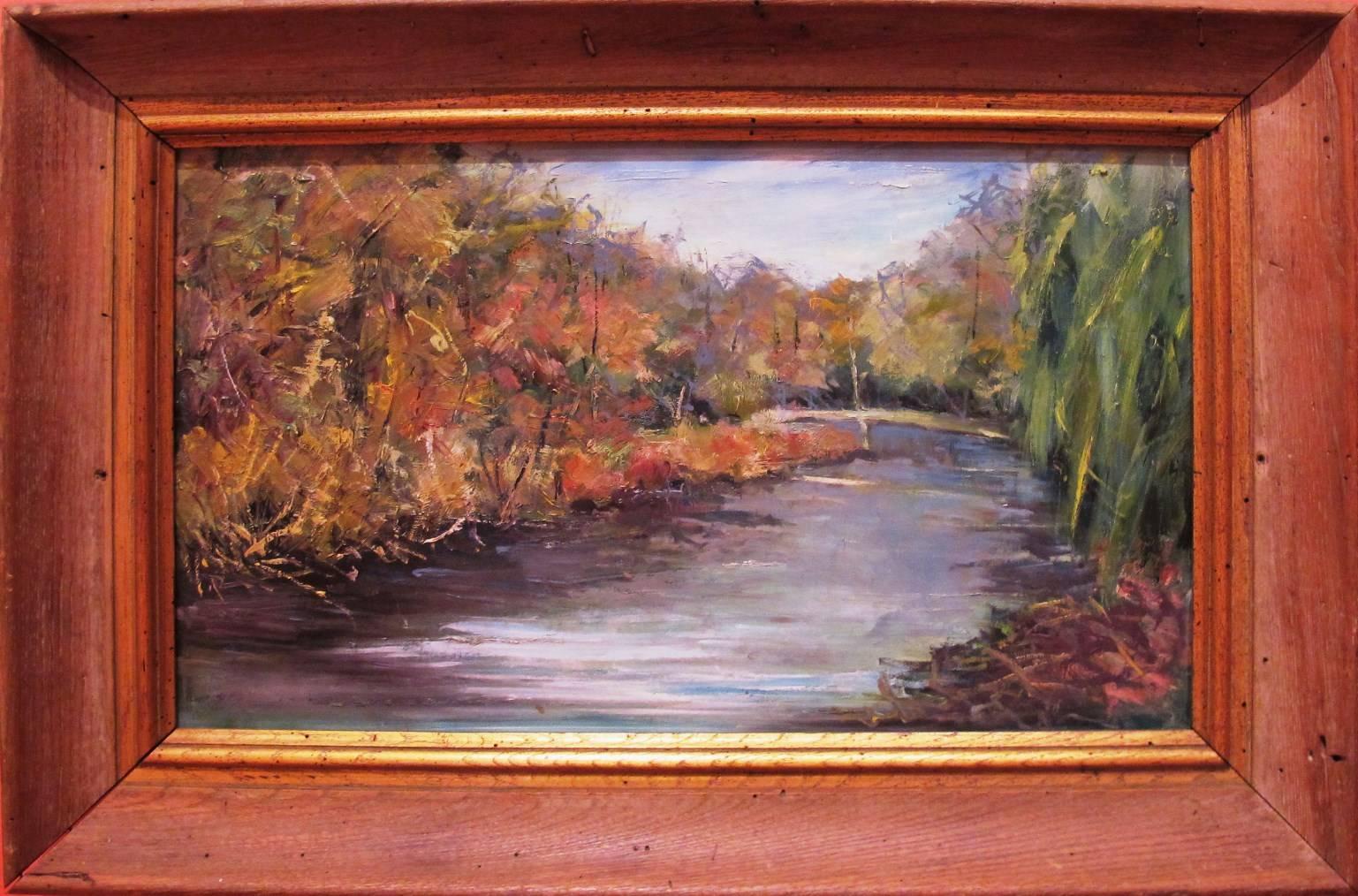 Evelyn Faherty Landscape Painting – „Canal Bend“