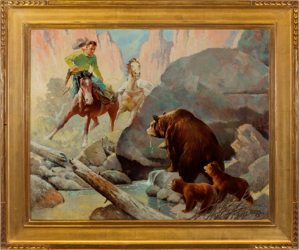 Charles Hargens Animal Painting - "The Wrong Turn"