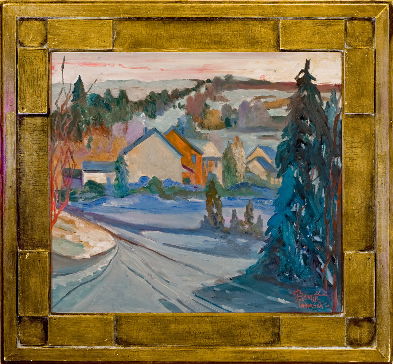 Joseph Barrett Landscape Painting - "Road to Pipersville"