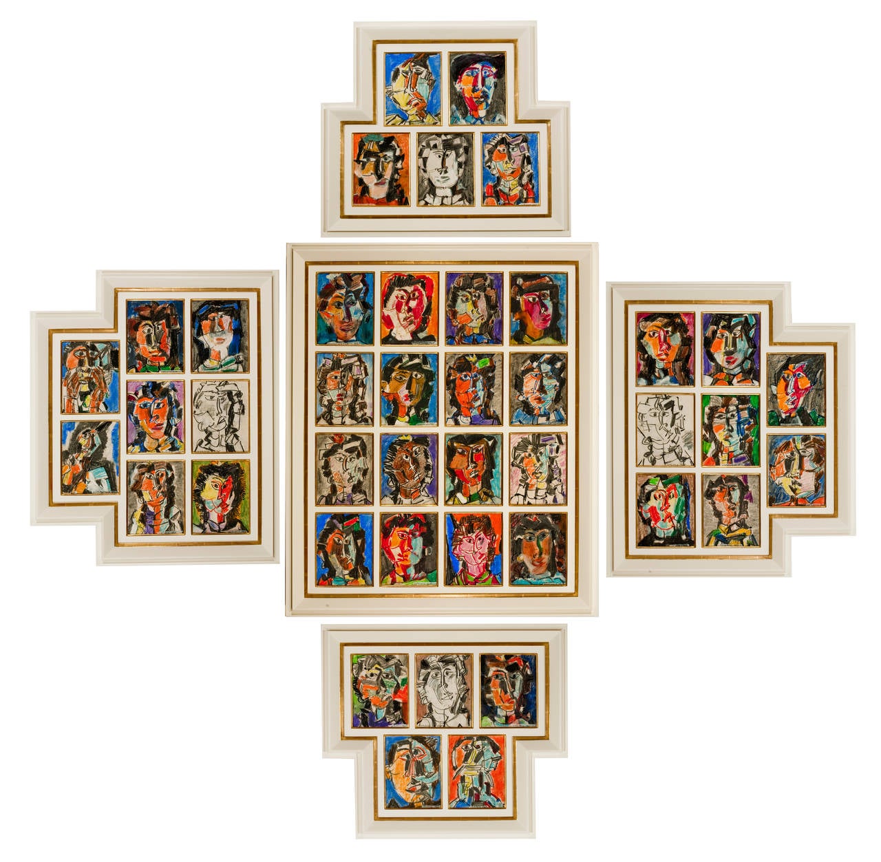 Vaclav Vytlacil Abstract Painting - "Extended Family" Series (42)