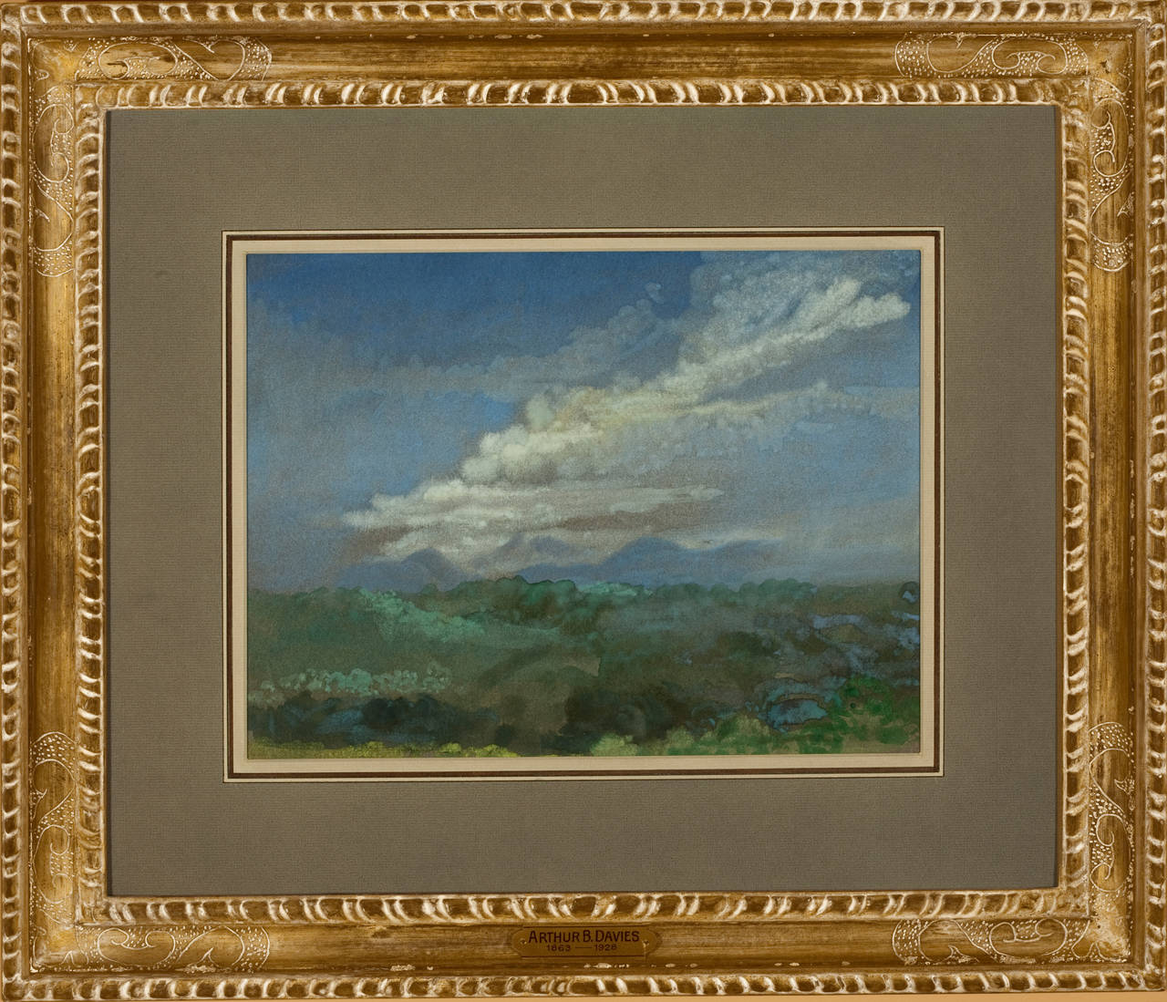 Arthur B. Davies Landscape Art - "Cloud Study"