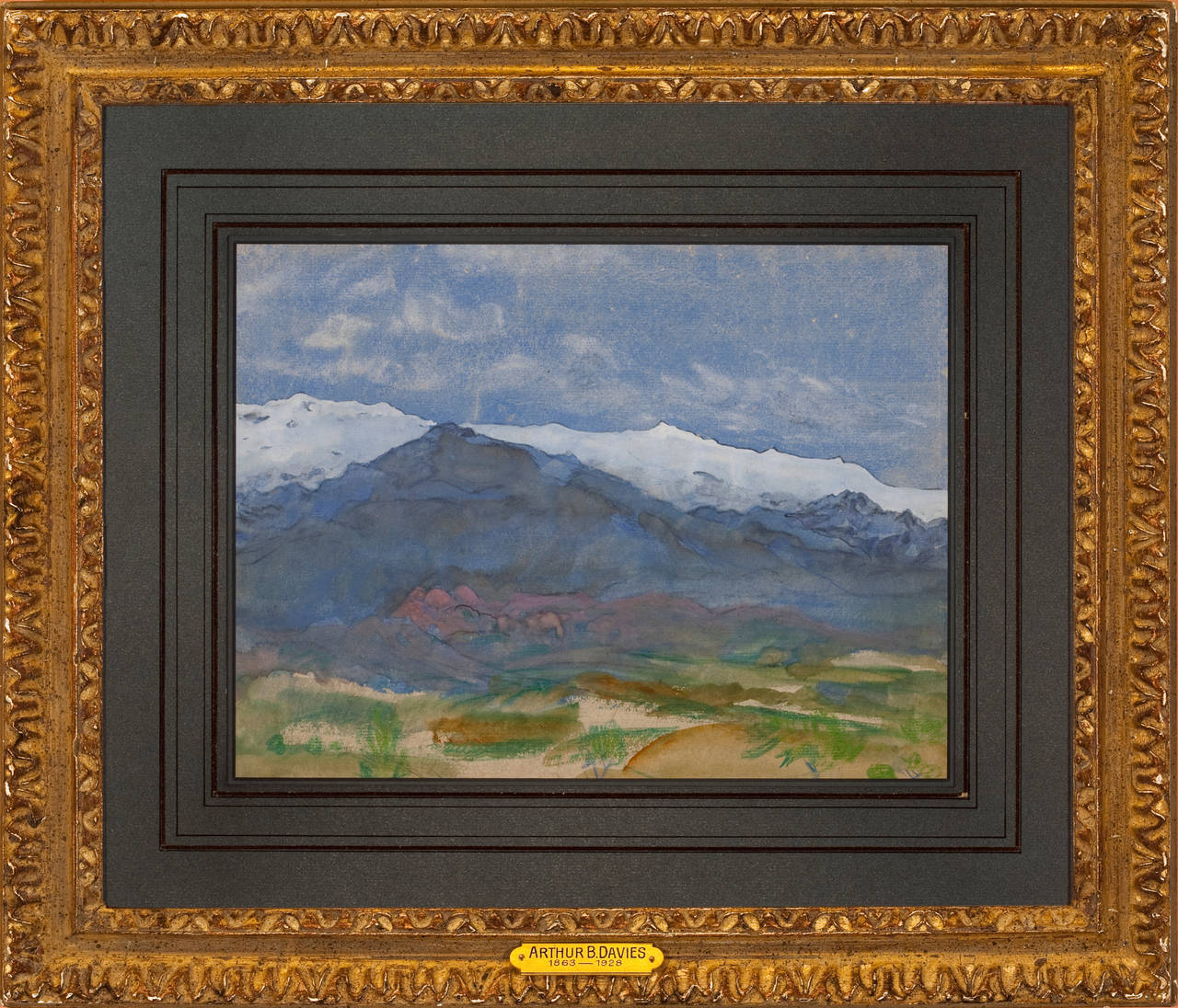 Arthur B. Davies Landscape Art - "Mountain Landscape"