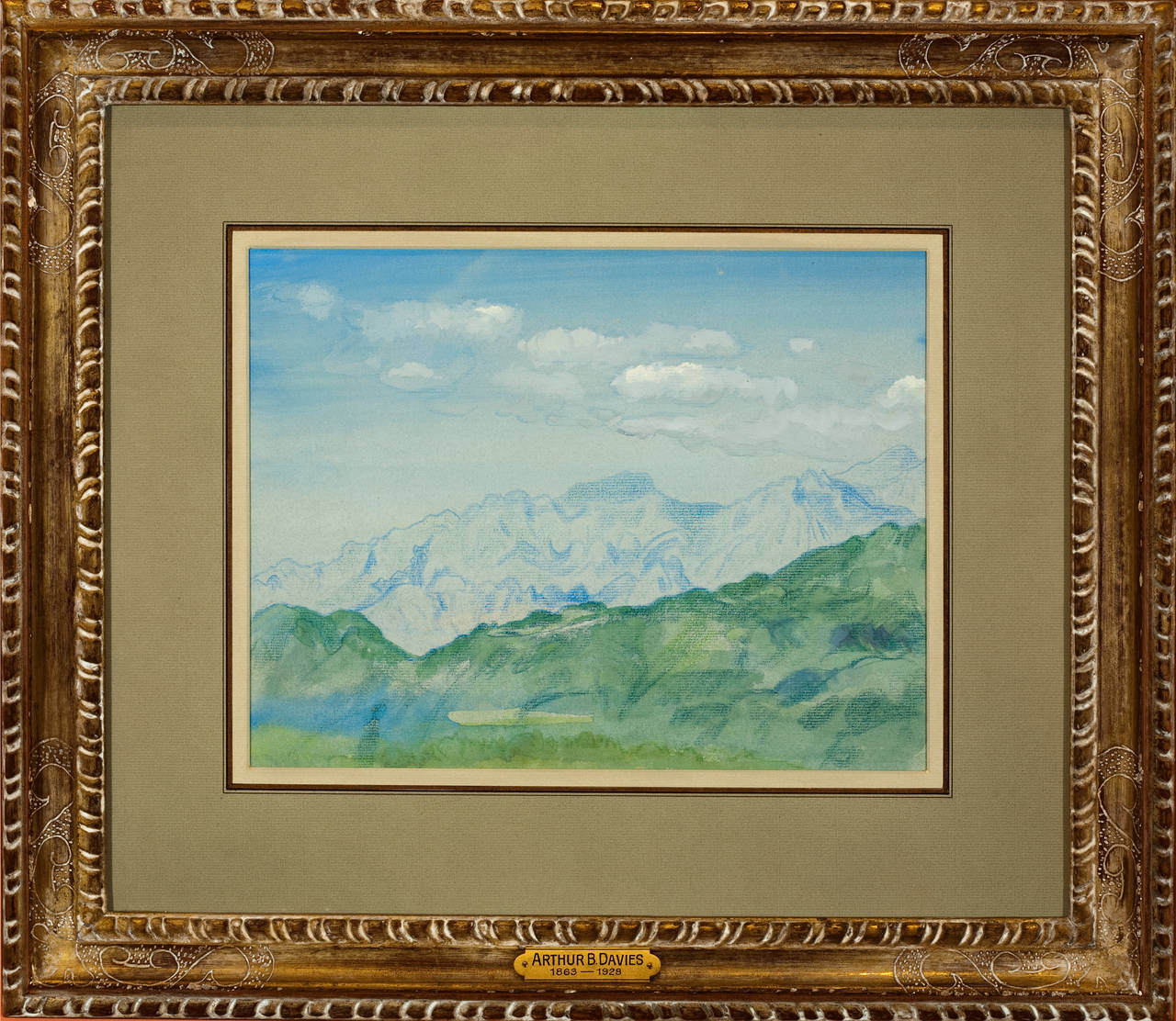 Arthur B. Davies Landscape Art - "Summer Clouds"