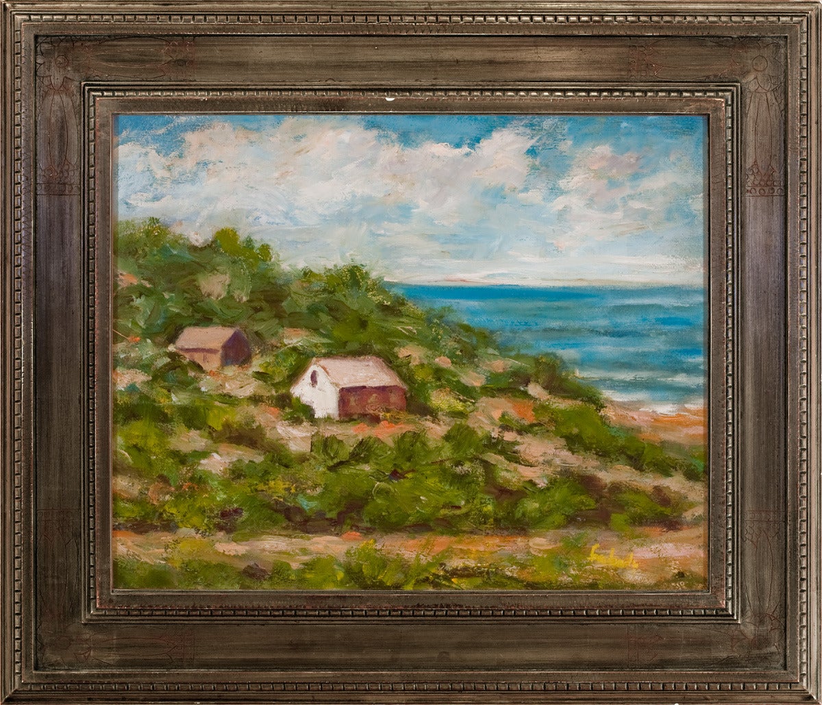 Evelyn Faherty Landscape Painting - "Seaside Cottage"