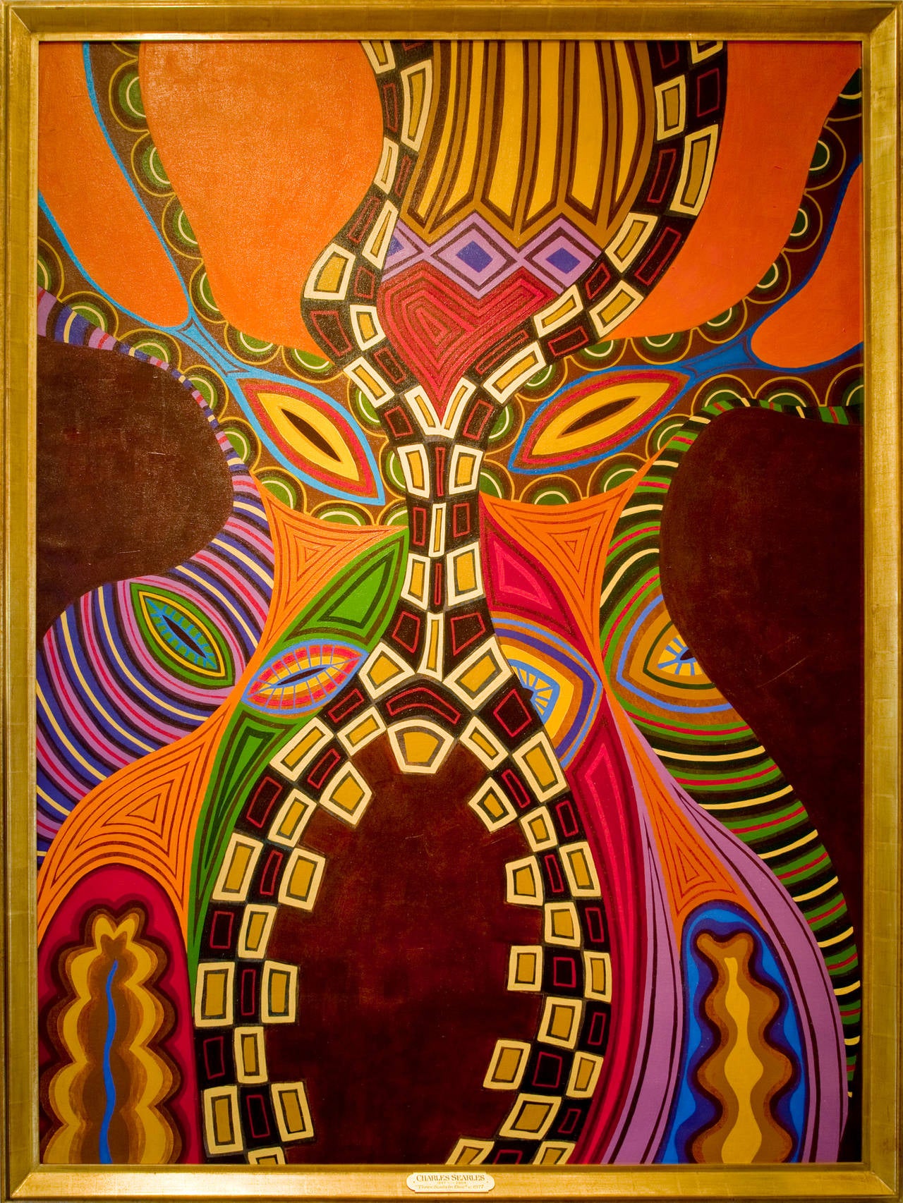 Charles Robert Searles Abstract Painting – „Dree Souls in One“