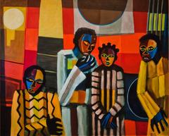 "Delante de la tienda"