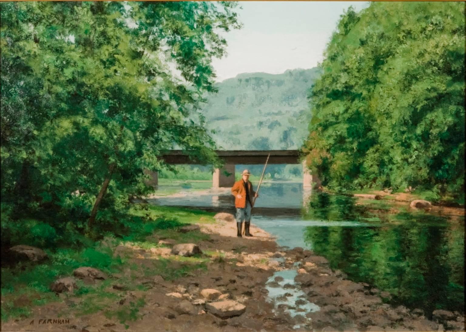 « Wickencheoke Creek at Prallsville » ( Creek de Wickencheoke à Prallsville) - Painting de Alexander Farnham