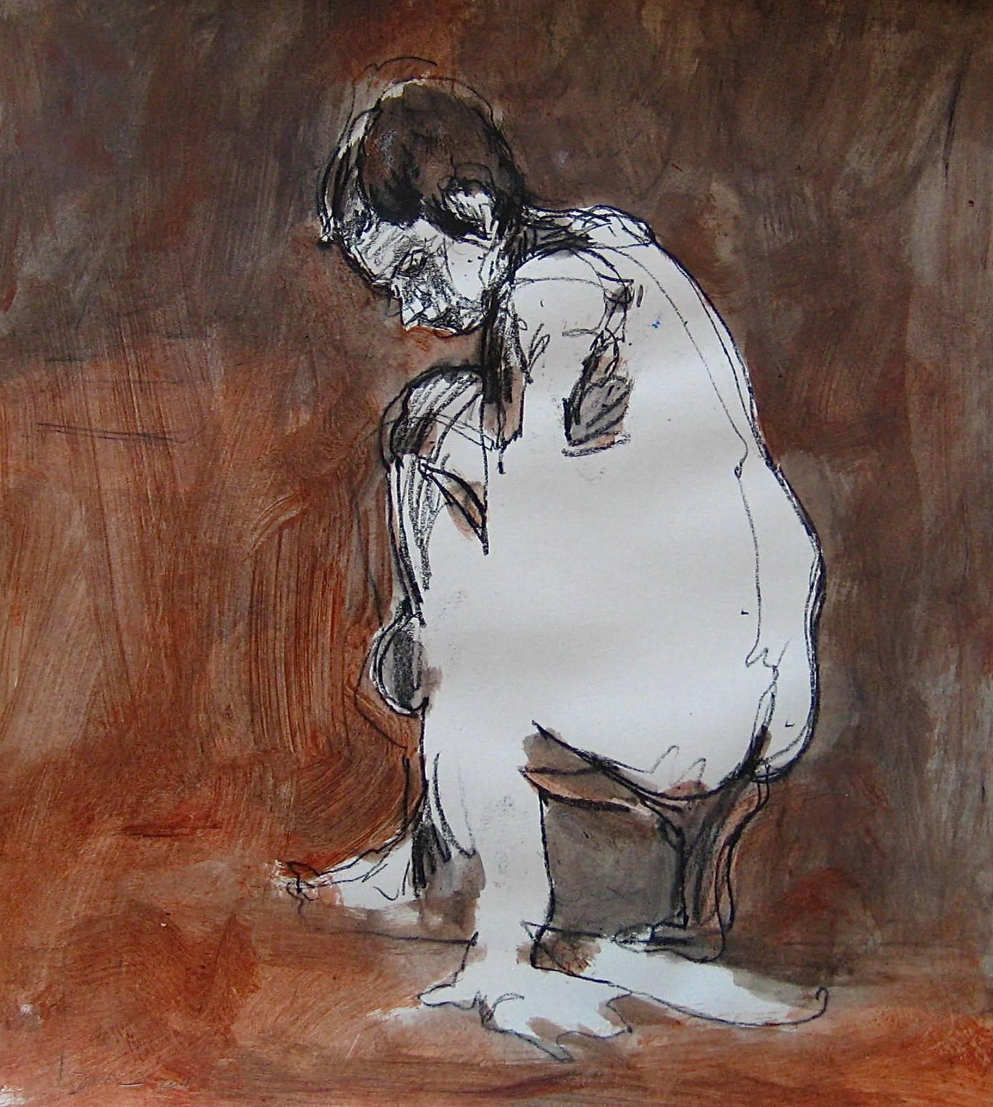Kim Frohsin Figurative Painting - Shambala Kneeling