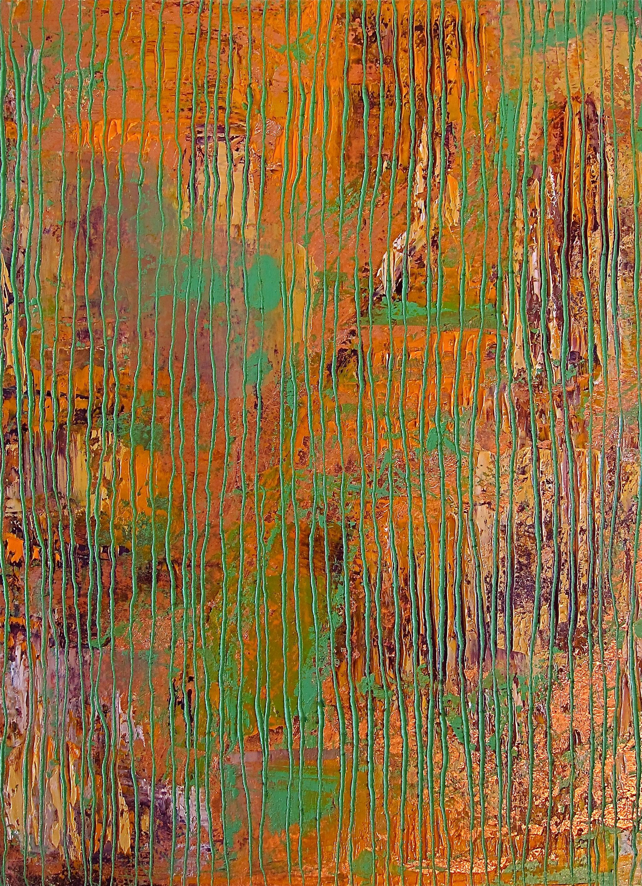 Frédéric Choisel Abstract Painting - Composition in Green