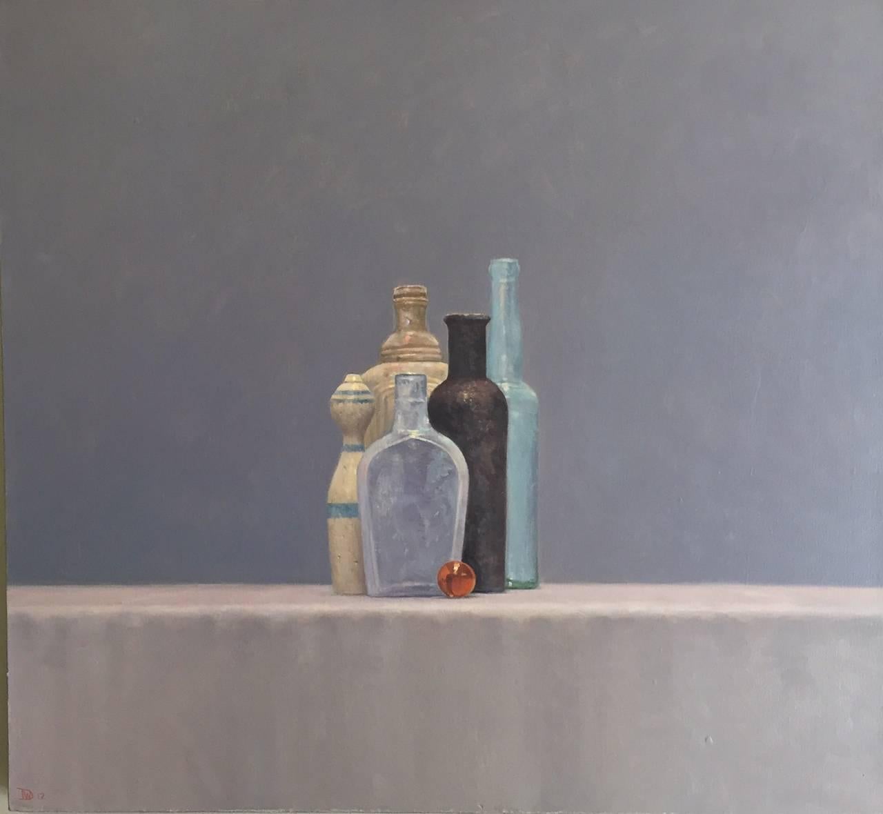 Willard Dixon Still-Life Painting - Still Life with Black Bottle