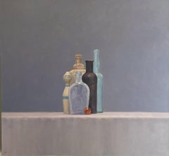 Used Still Life with Black Bottle